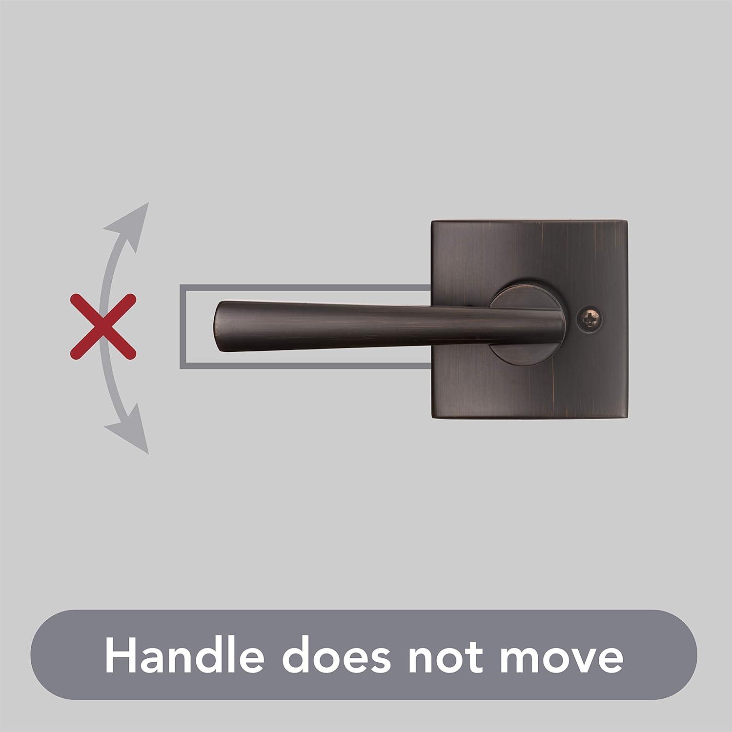 Venetian Bronze Square Backplate Dummy Door Handle