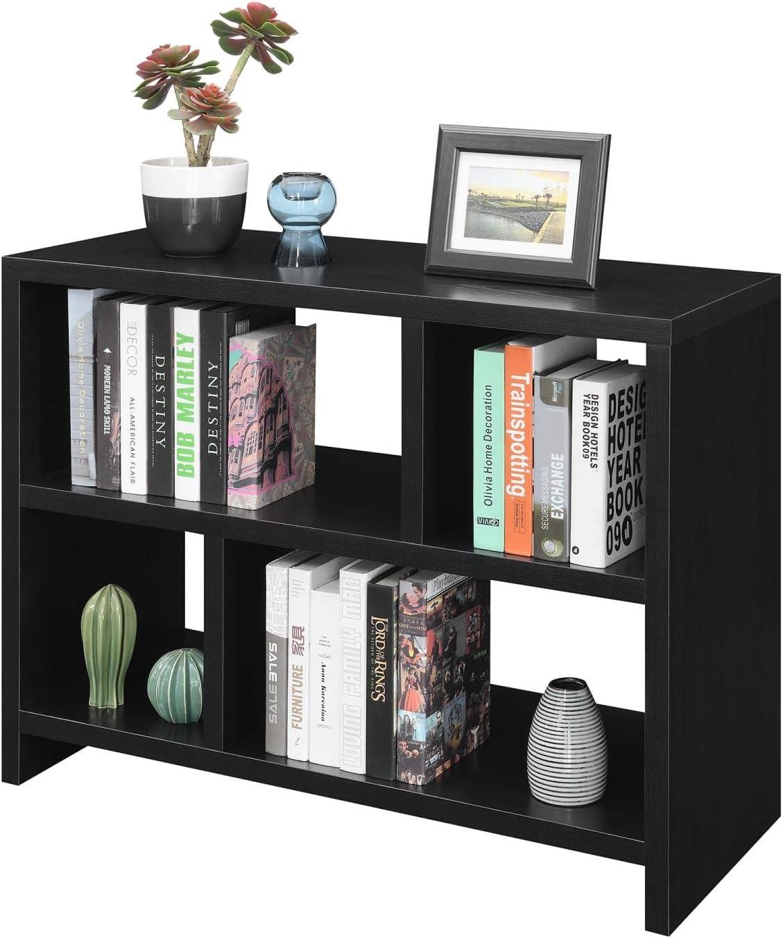 Convenience Concepts Northfield Console 3 Tier Bookcase, Black