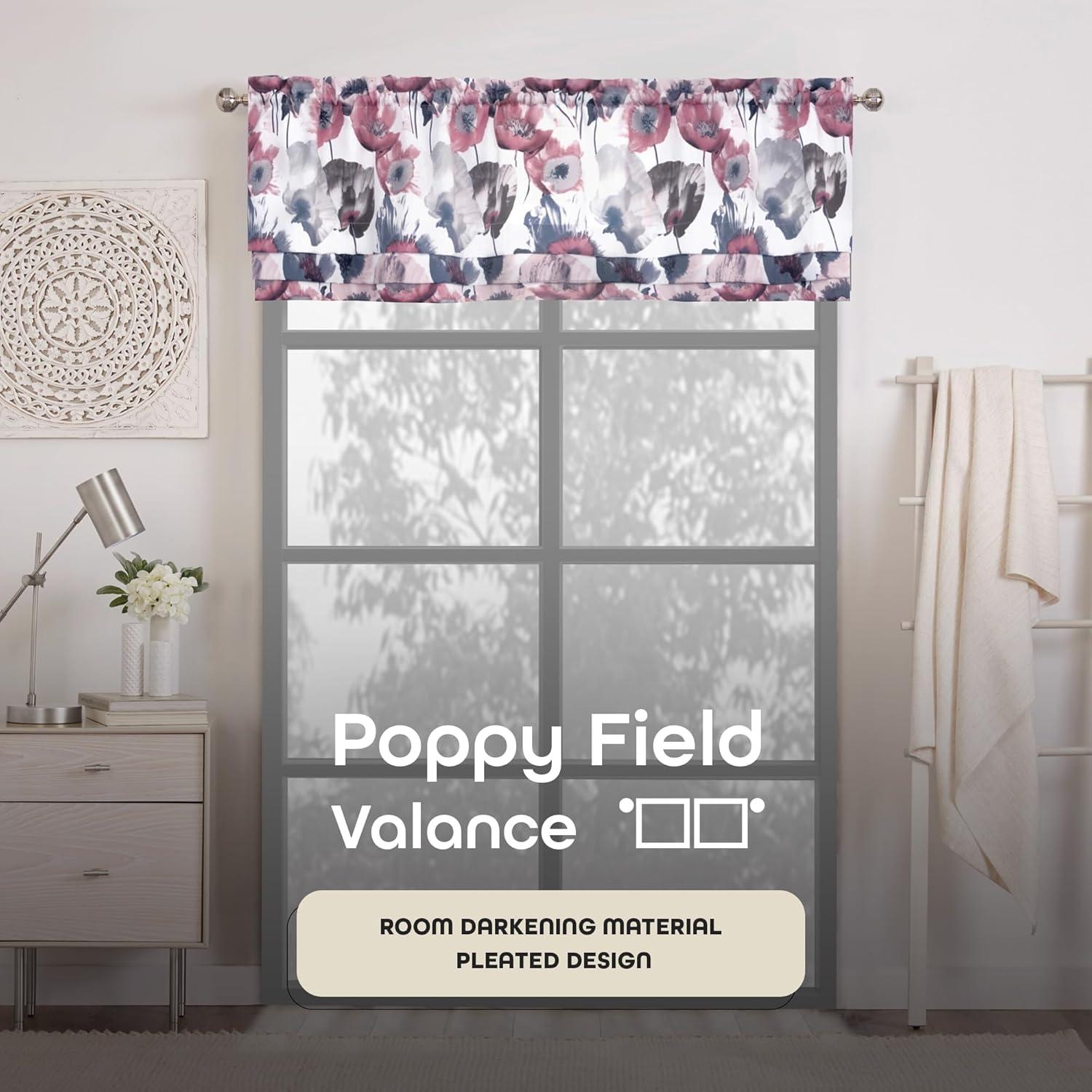 Achim Importing Co Floral Tailored 50'' W Window Valance