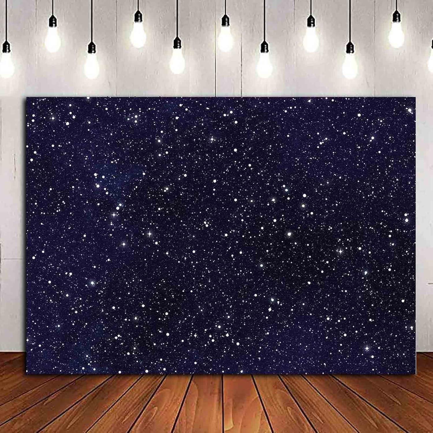 8x6FT Soft Fabric/Polyester Backdrop Night Sky Star Universe Space Starry Photo Background Boy or Girl Birthday