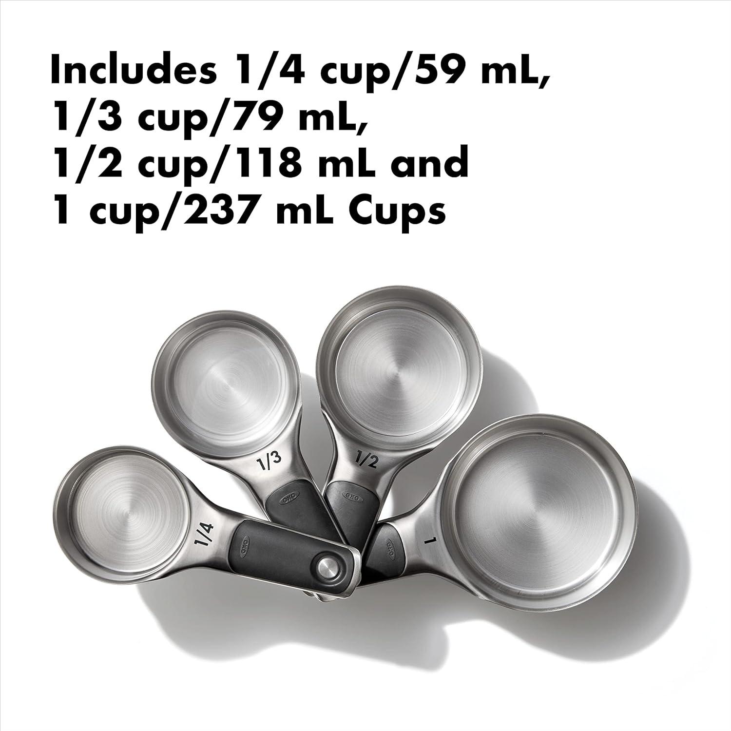 OXO Stainless Steel Magnetic Measuring Cup and Spoon Set