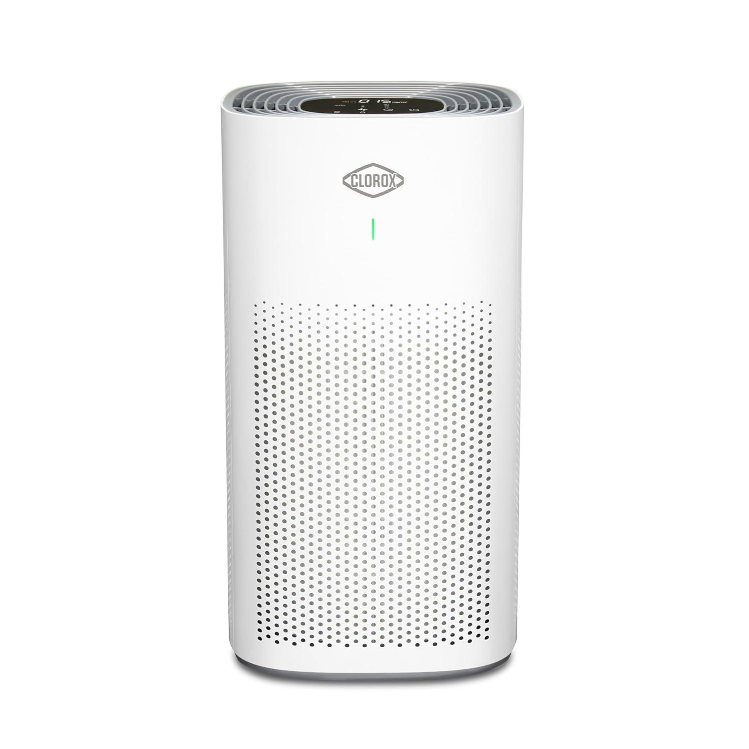 Clorox Air Purifiers for Home, True HEPA Filter, Large Rooms up to 1,500 Sq Ft, Removes 99.9% of Mold, Viruses, Wildfire Smoke, Allergens, Pet Allergies, Dust, AUTO Mode, Whisper Quiet