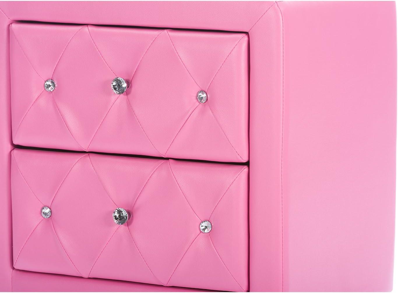 Stella Crystal Modern Nightstand - Baxton Studio