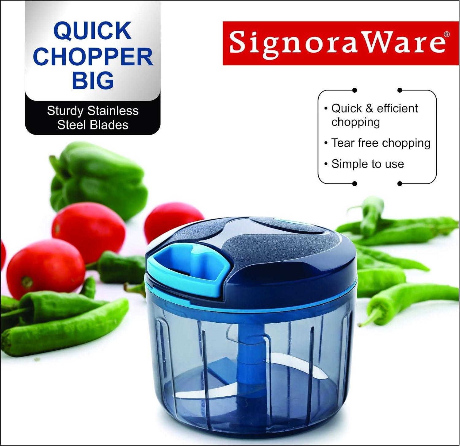 Signora Ware Manual Food Chopper & Processor for Vegetables & Fruits, 24 Oz