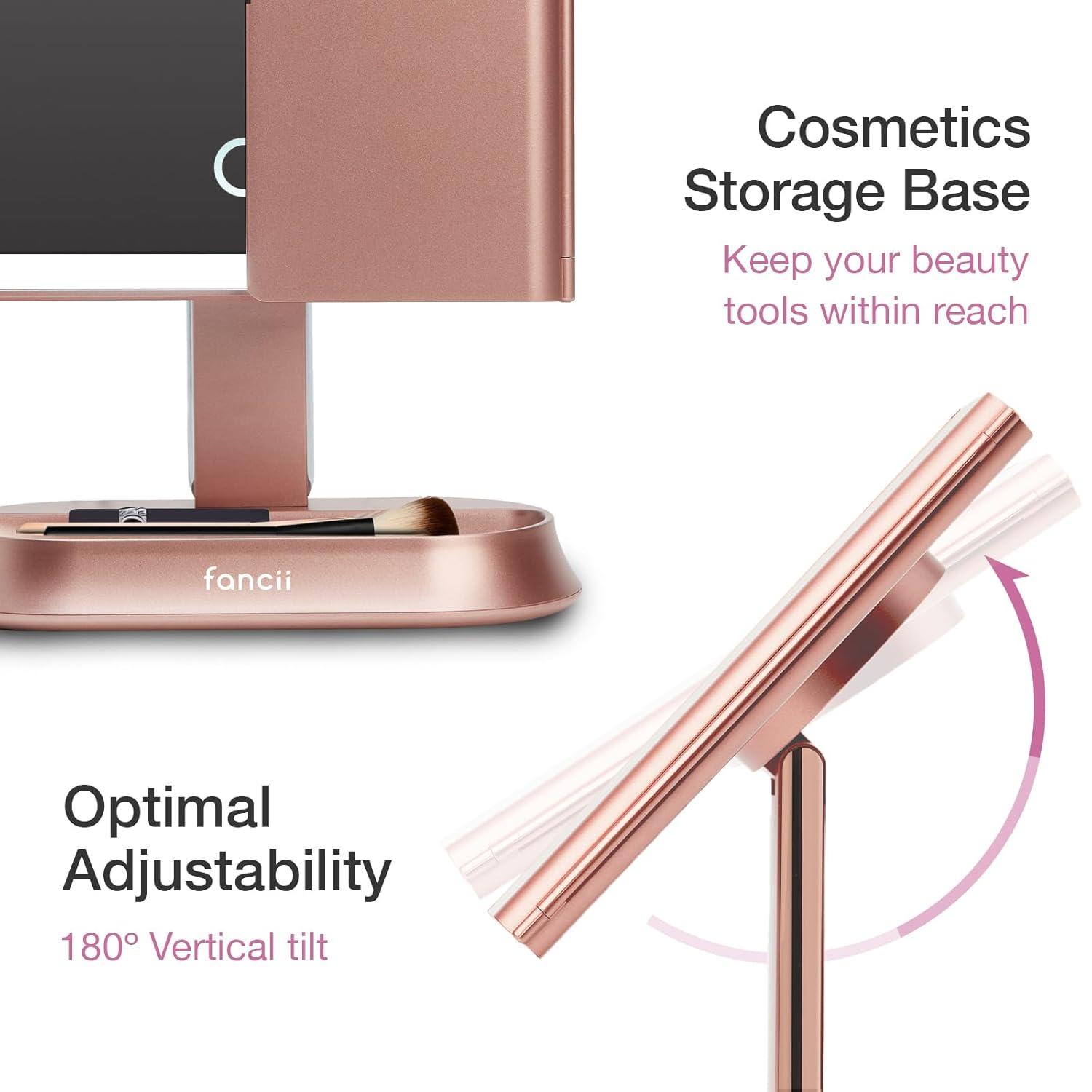 Fancii Modern Lighted Magnifying Makeup Mirror