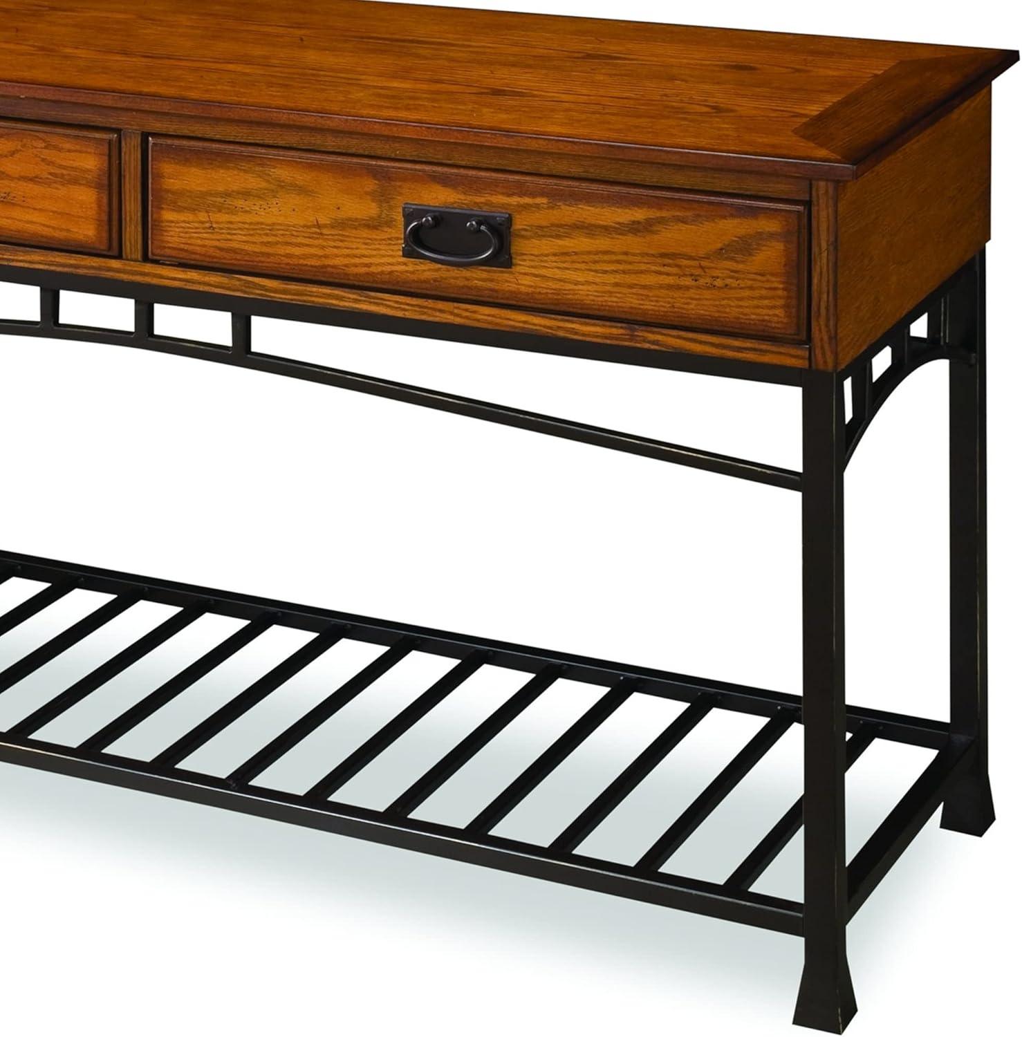 Modern Craftsman Console Table Brown - Homestyles