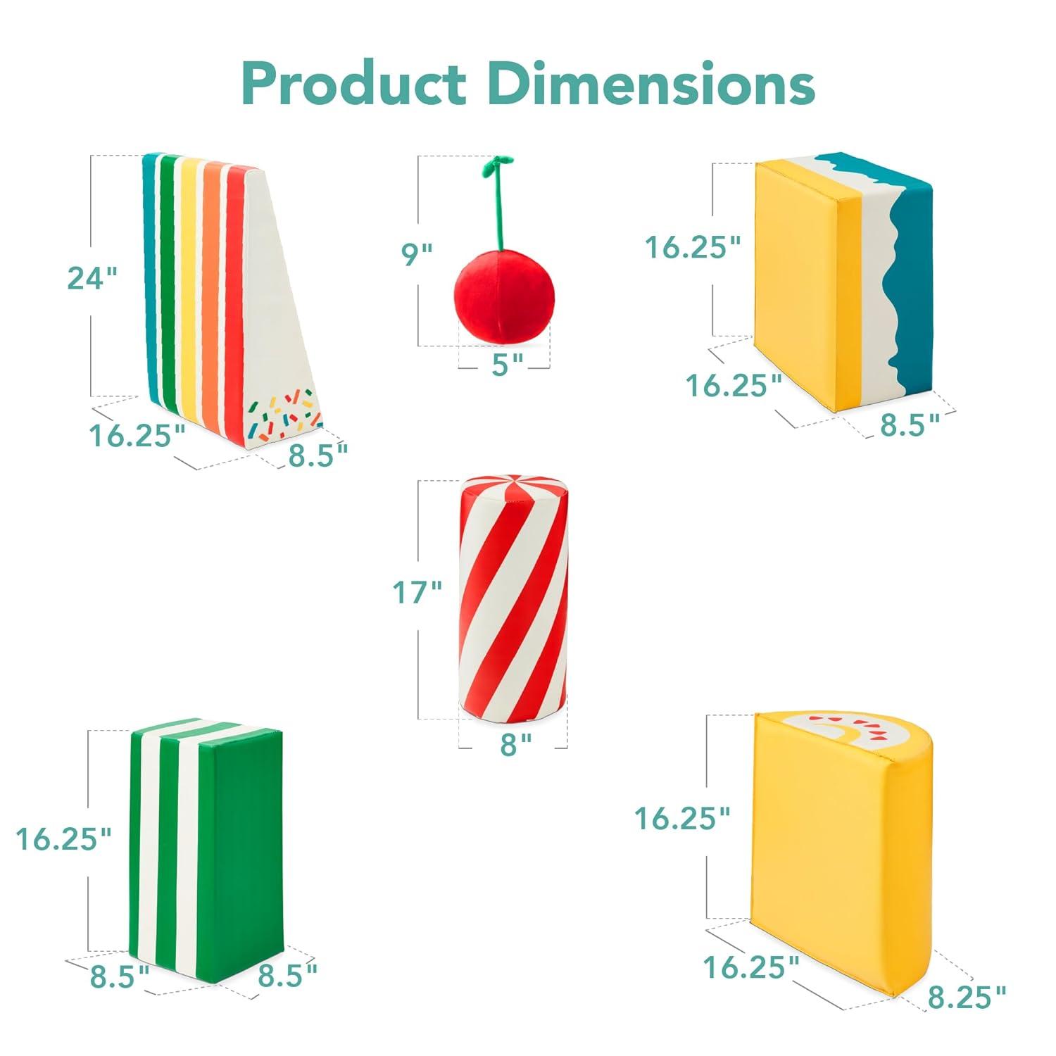 Best Choice Products 5-Piece Kids Climb & Crawl Soft Foam Block Playset Structures for Child Development - Treats