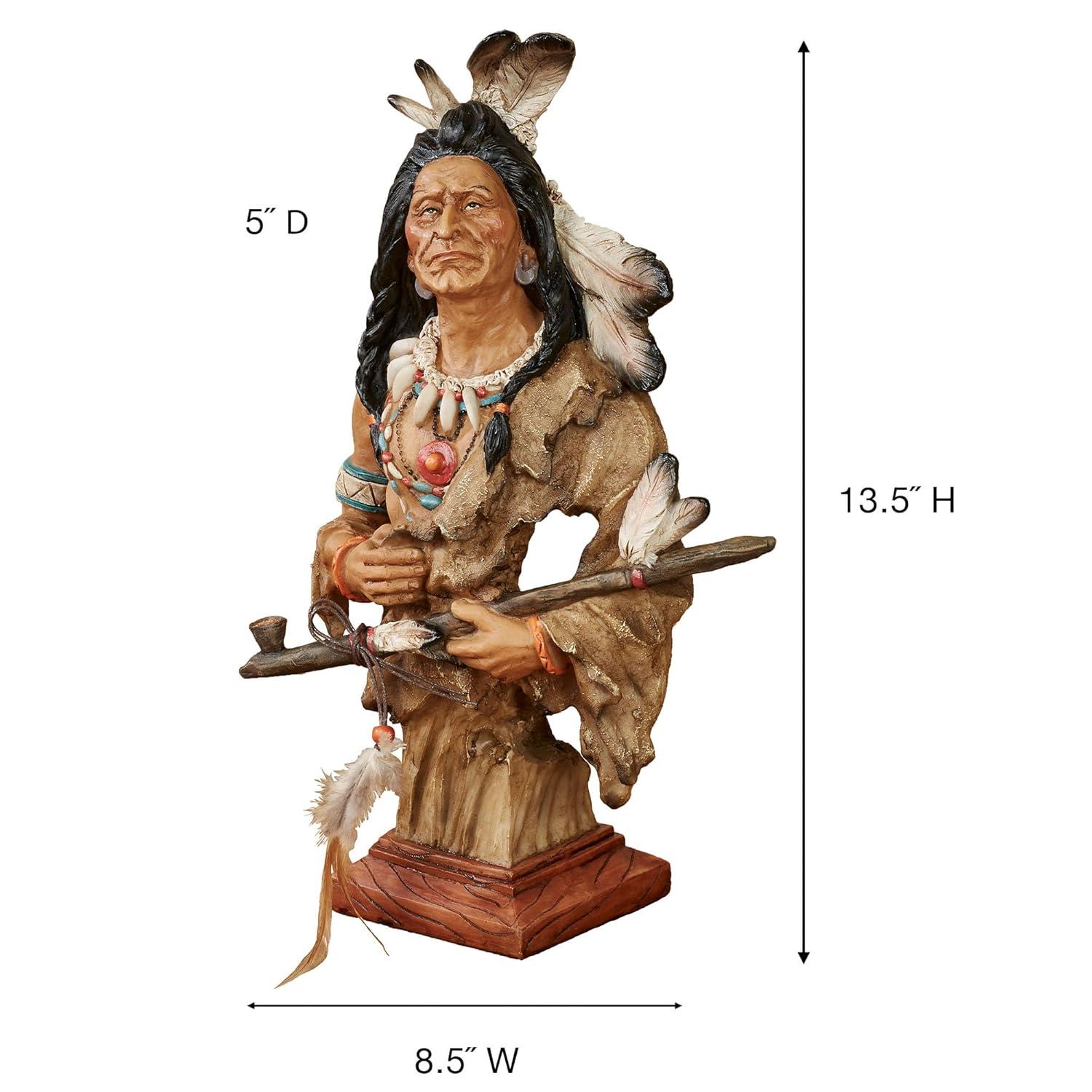 Textured Earth Tones Resin Warrior Table Sculpture