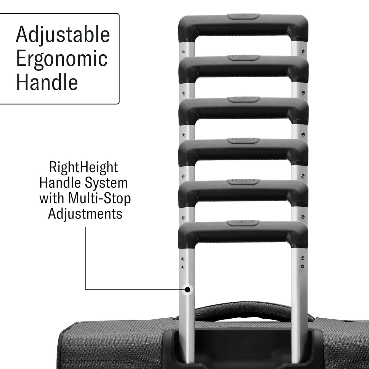 Midsized Black Softside Spinner Luggage with USB Charging