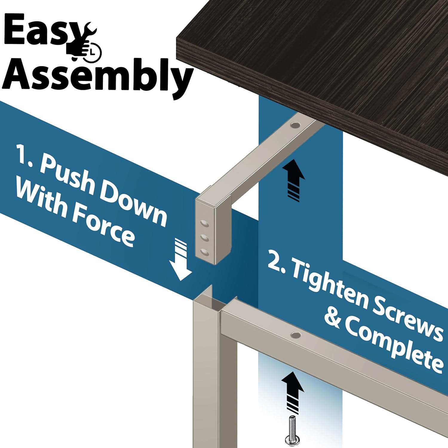 SHW Mission 32 inches office desk, Espresso