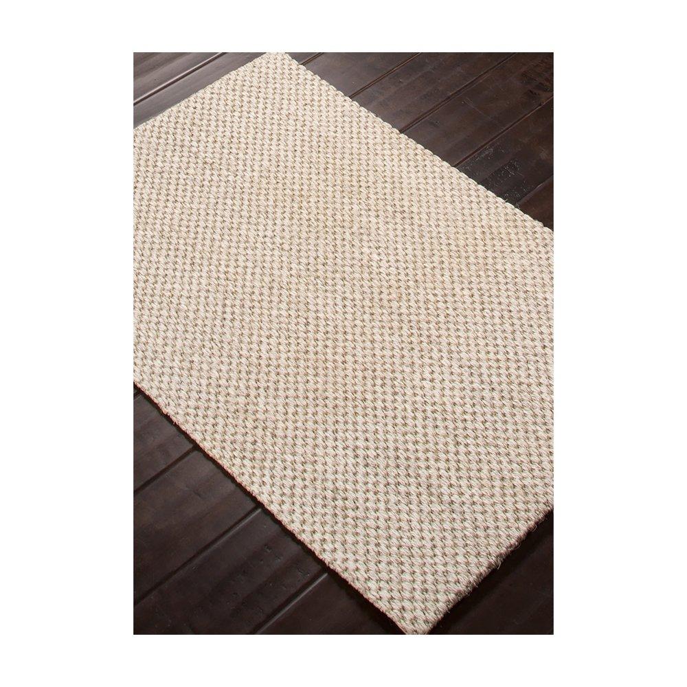 Ivory Flat Woven Wool Rectangular 9' x 12' Area Rug