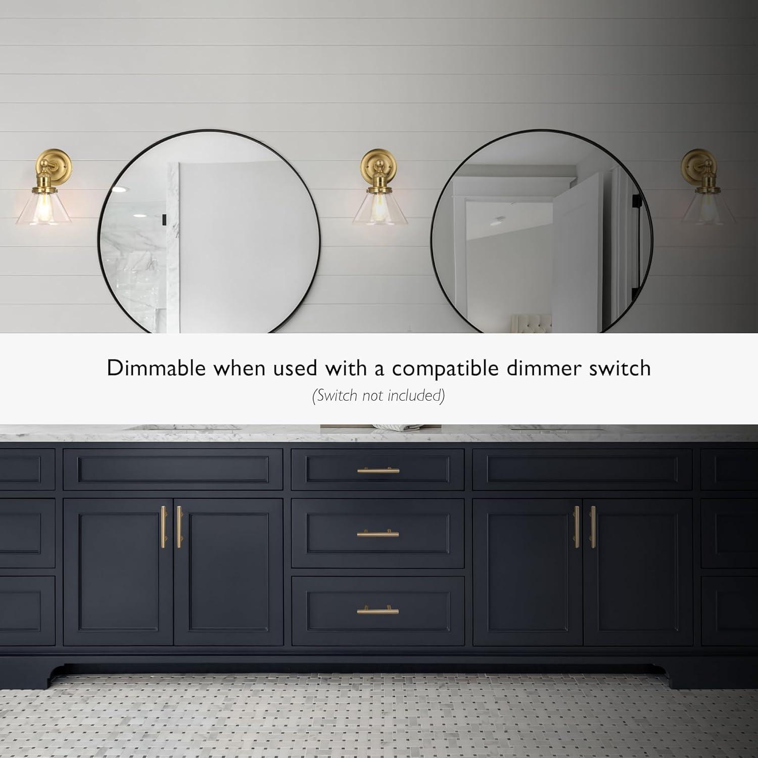 Design House  Augustin Wall Light in Satin Gold