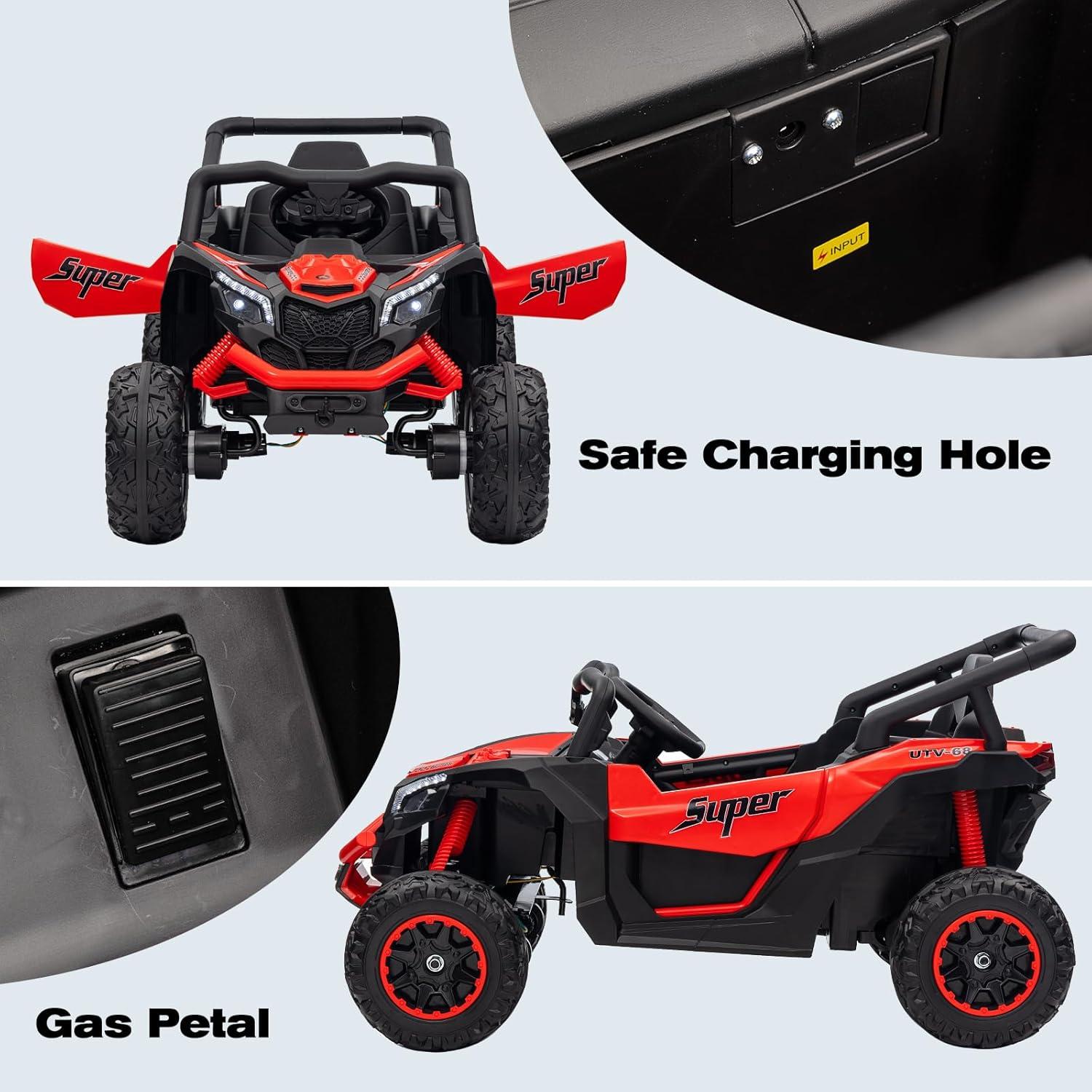 Ride on UTV Car, 24V Battery Powerd Electric Off-Road UTV Car w/Remote Control