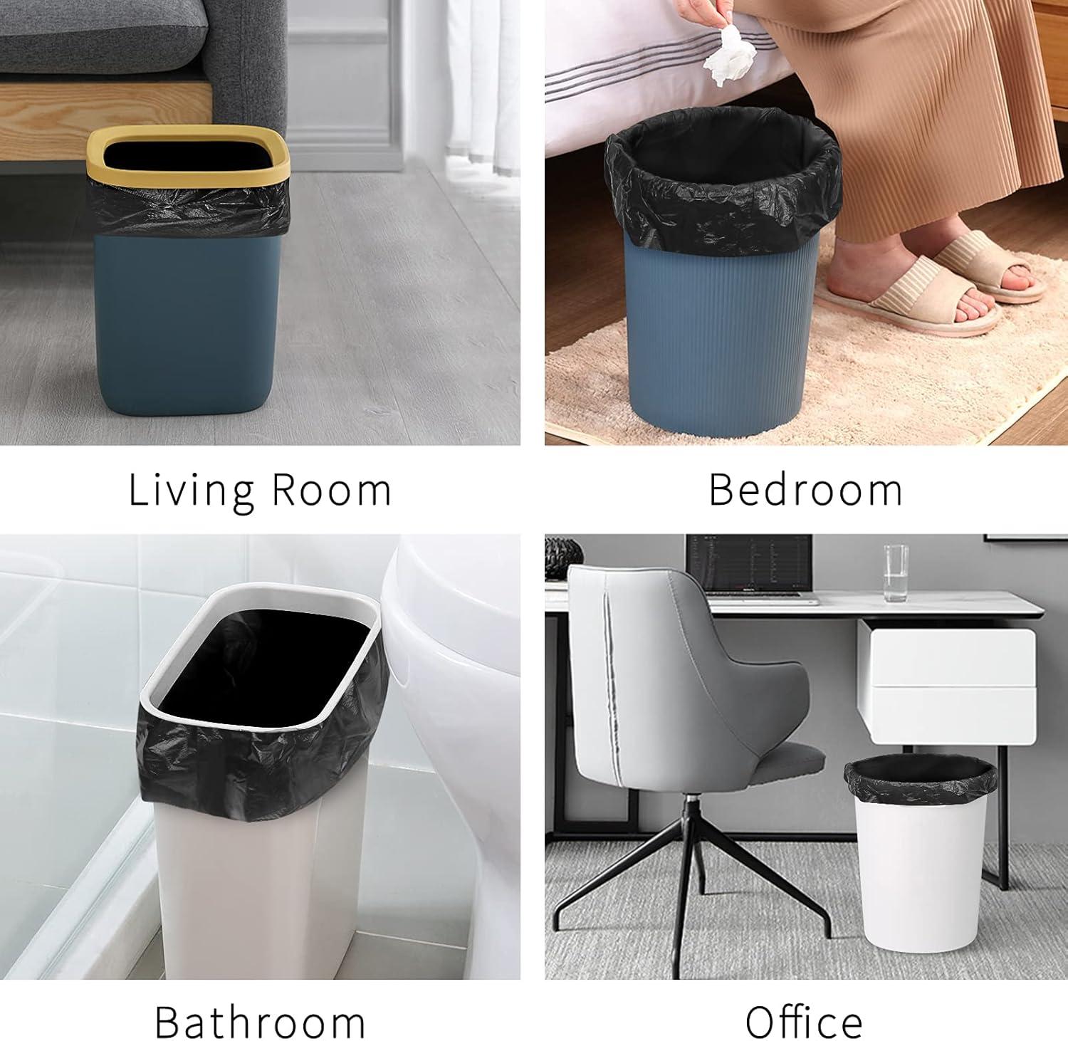 Toplive Trash Bag ,8 Gallon 60 Count Garbage Bag Biodegradable Compostable 1.5 Mil Thickness Trash Bags Wastebasket Bin Liners for Home Bathroom Bedroom Kitchen Office Trash Can(3 Rolls)