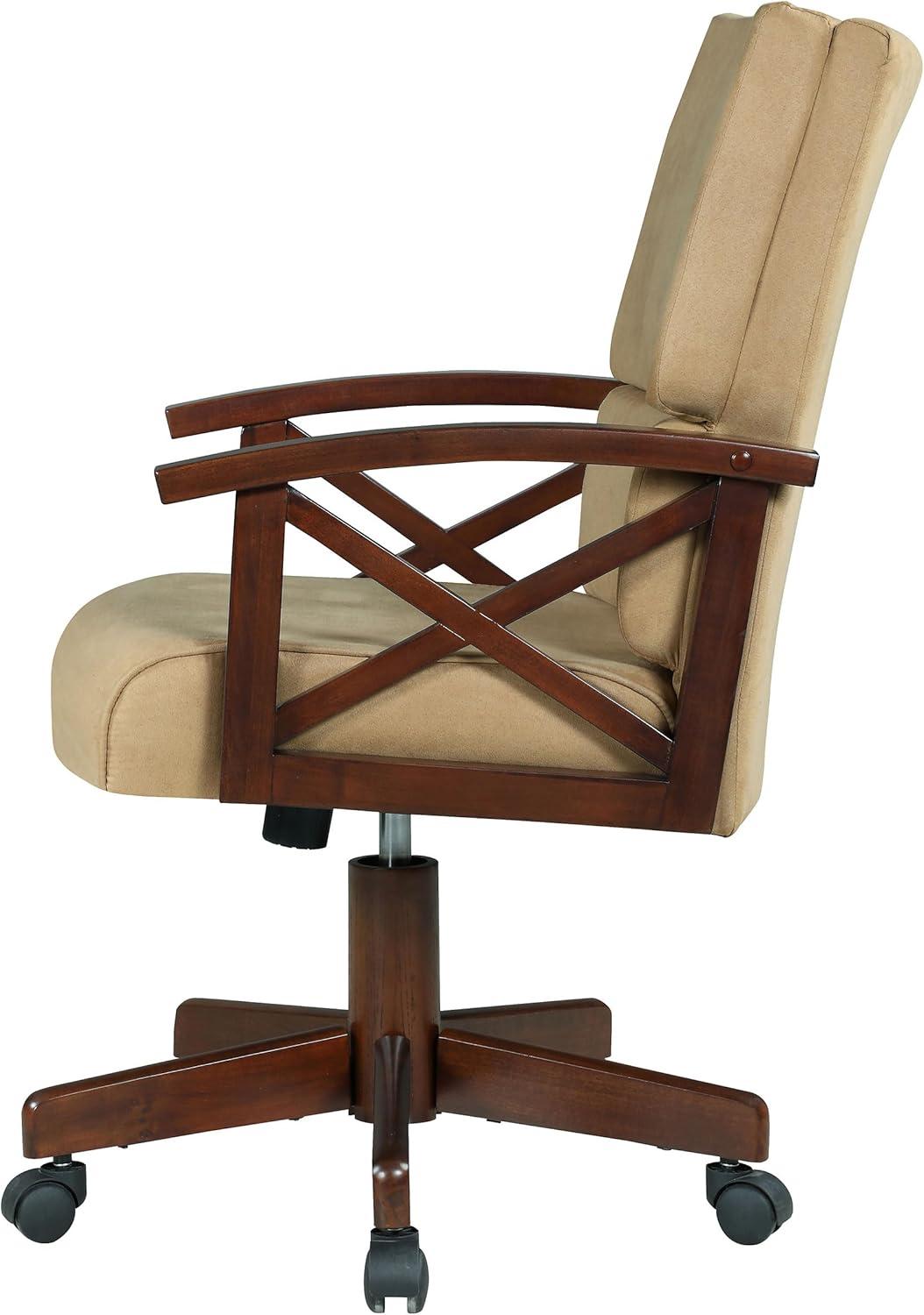 DPlus Upholstered Game Chair Tobacco and Tan