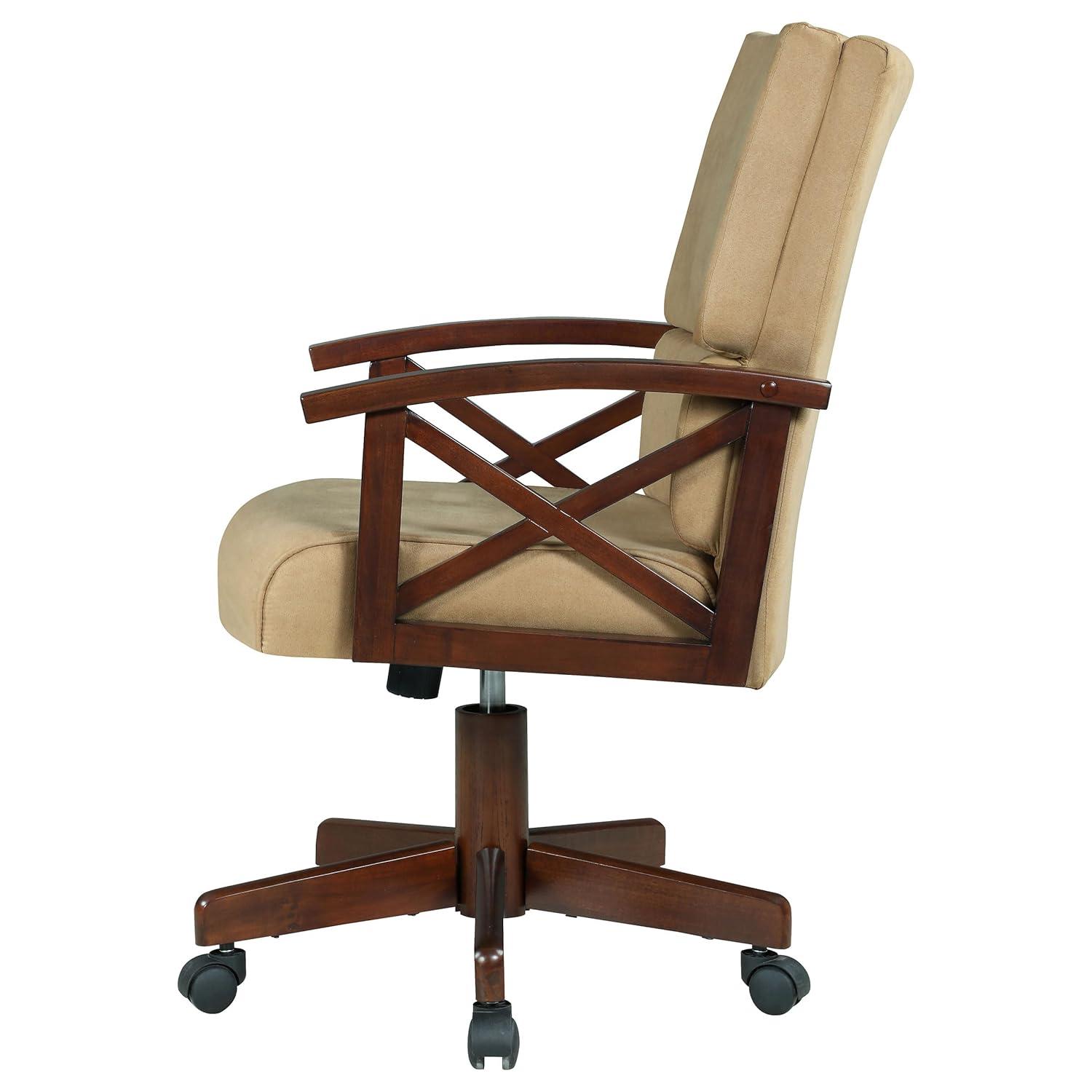 DPlus Upholstered Game Chair Tobacco and Tan