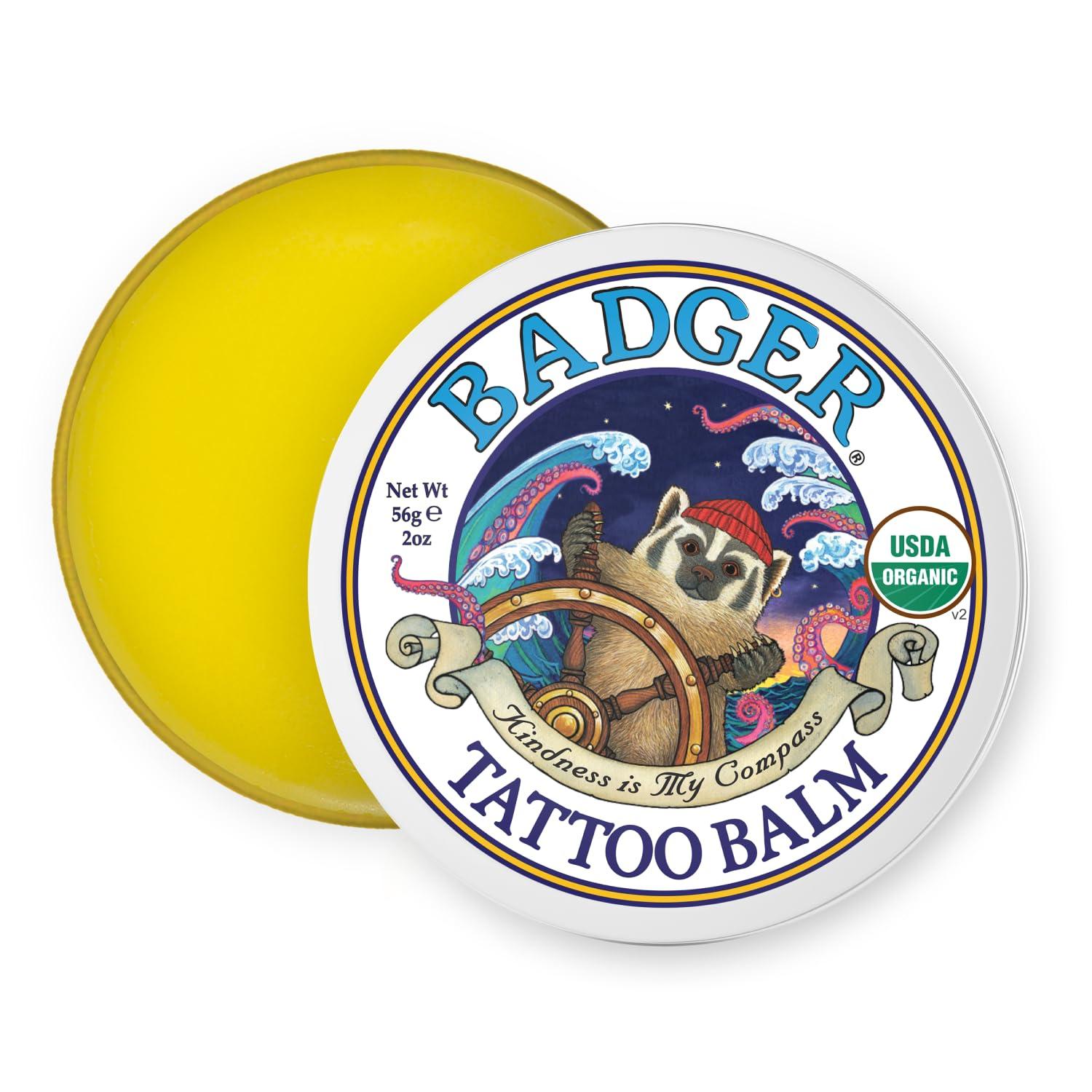 Badger Tattoo Balm, Coconut & Tamanu, 2 oz