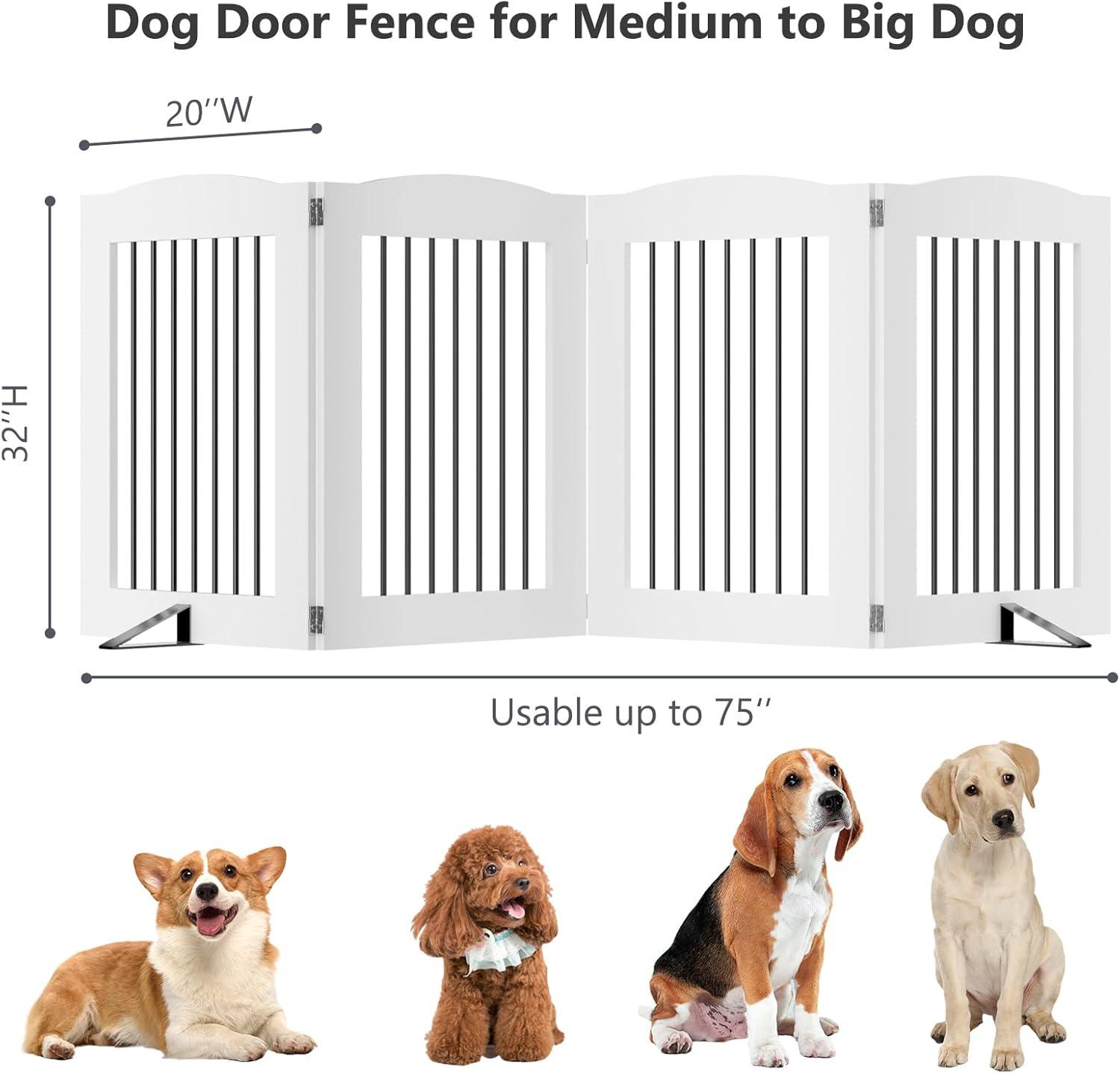 Archie & Oscar™ Freestanding Dog Gates, Foldable Dog Fence Indoor For Stairs, Doorways
