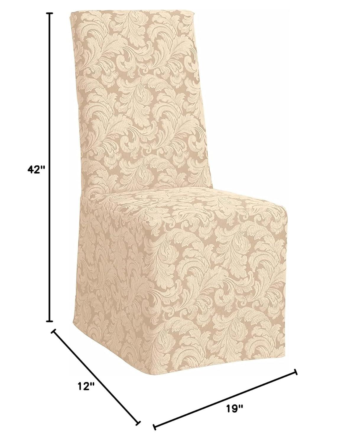 Scroll Classic Box Cushion Dining Chair Slipcover