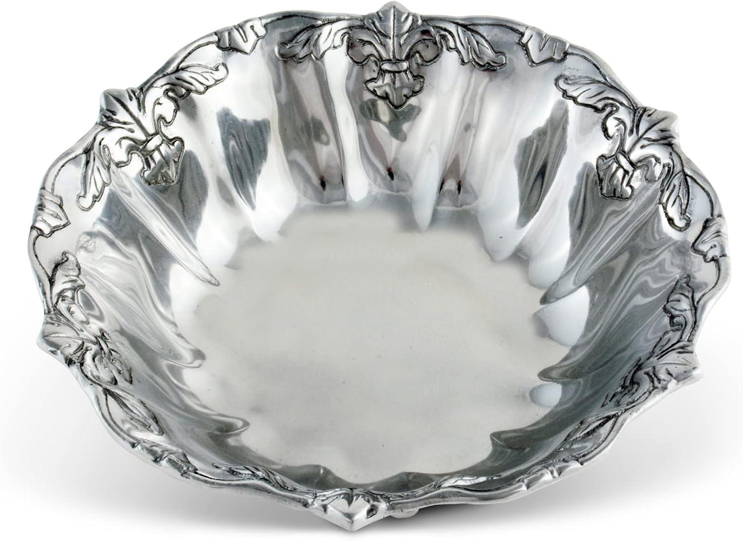 Arthur Court Designs Fleur De Lis Aluminum Salad Bowl