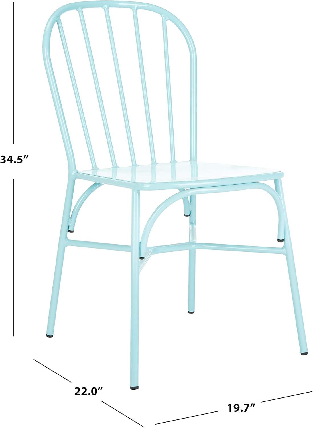 Everleigh 20'' Baby Blue Aluminum Outdoor Side Chair, Set of 2