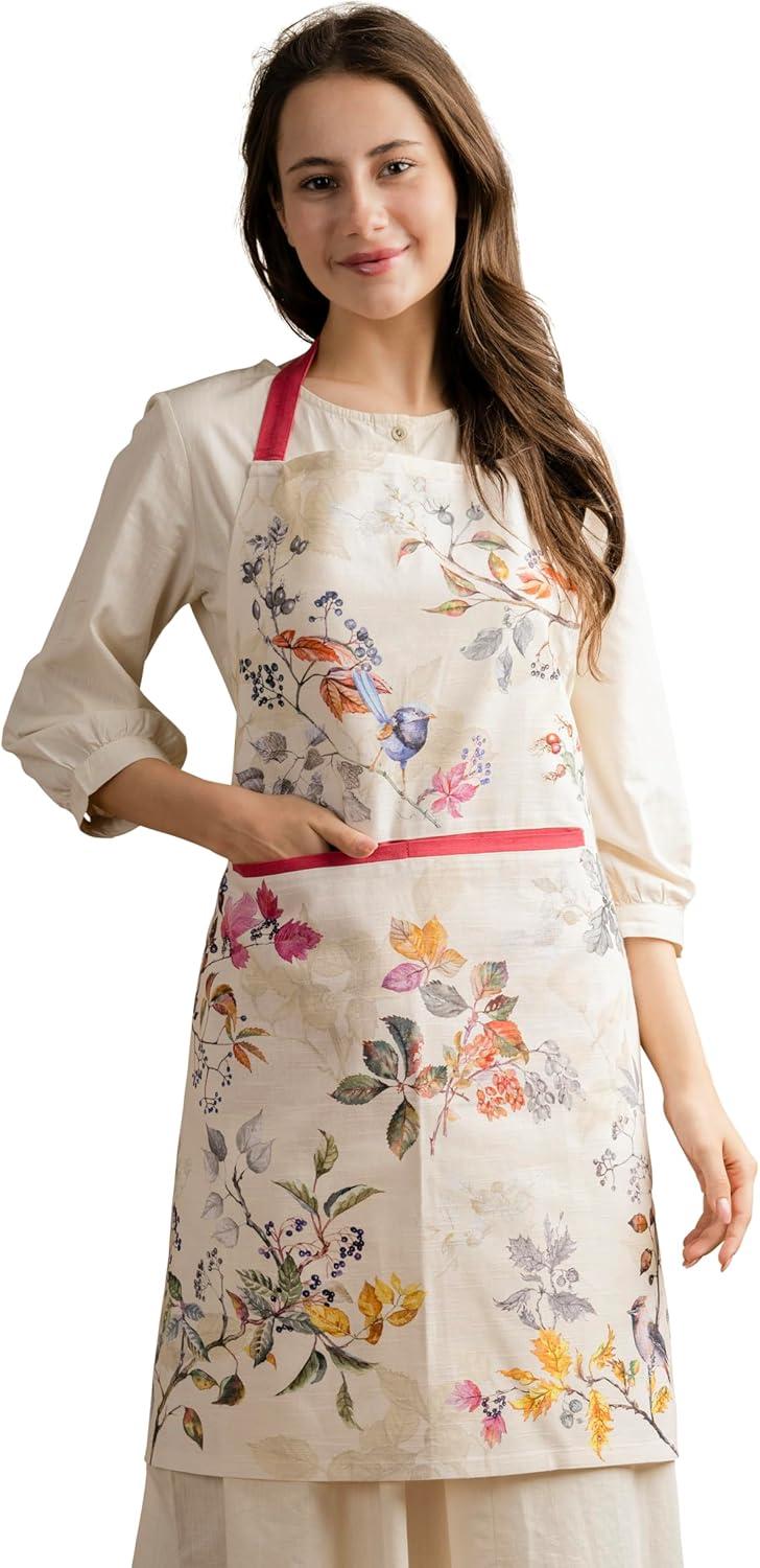 Maison d' Hermine 100% Cotton Apron for women with Pocket Kitchen Chef Apron for Men Cooking Gardening Server Waitress Maid