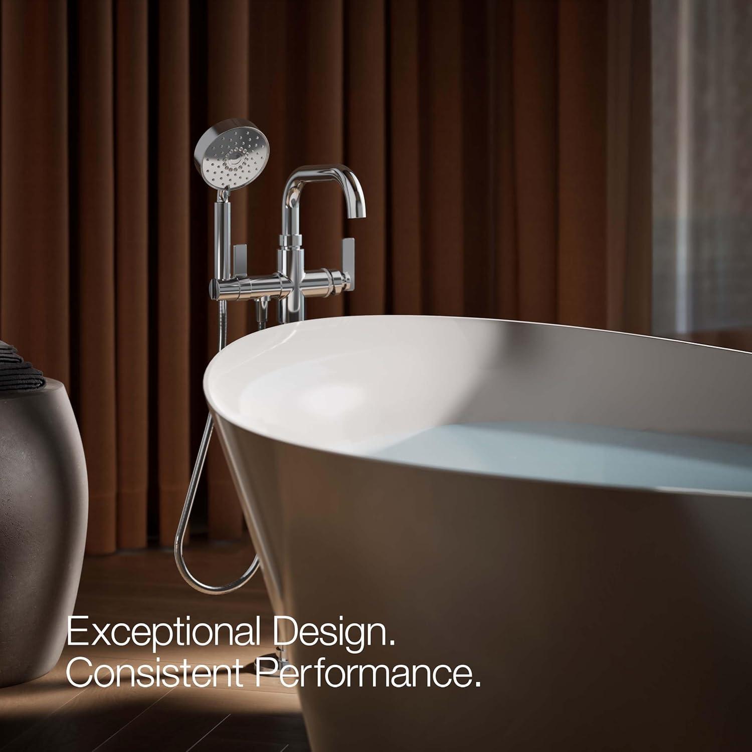 Castia by Studio McGee Floor-Mount Bath Filler Trim with Handshower