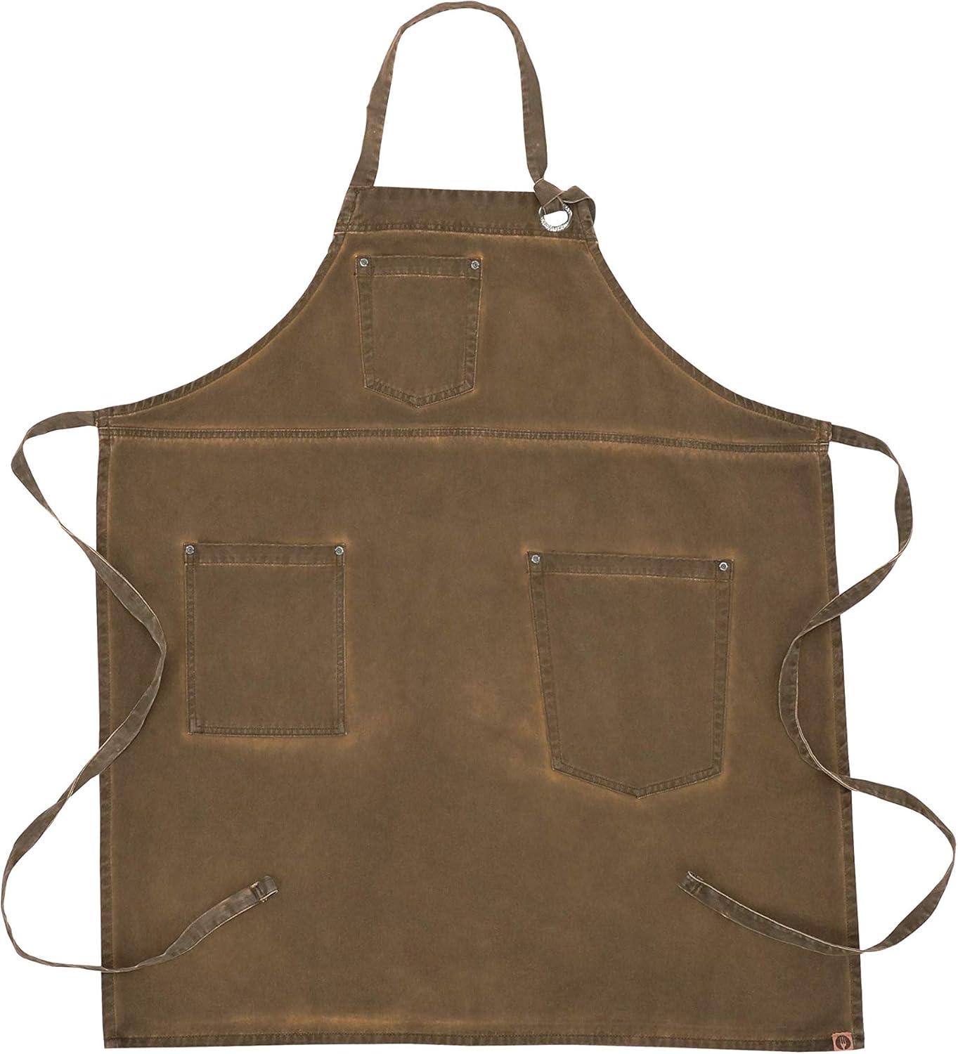 Golden Brown Unisex Cotton Dorset Bib Apron