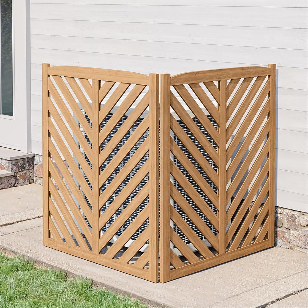 Wooden Outdoor Privacy Fence Panels (2 Panels)