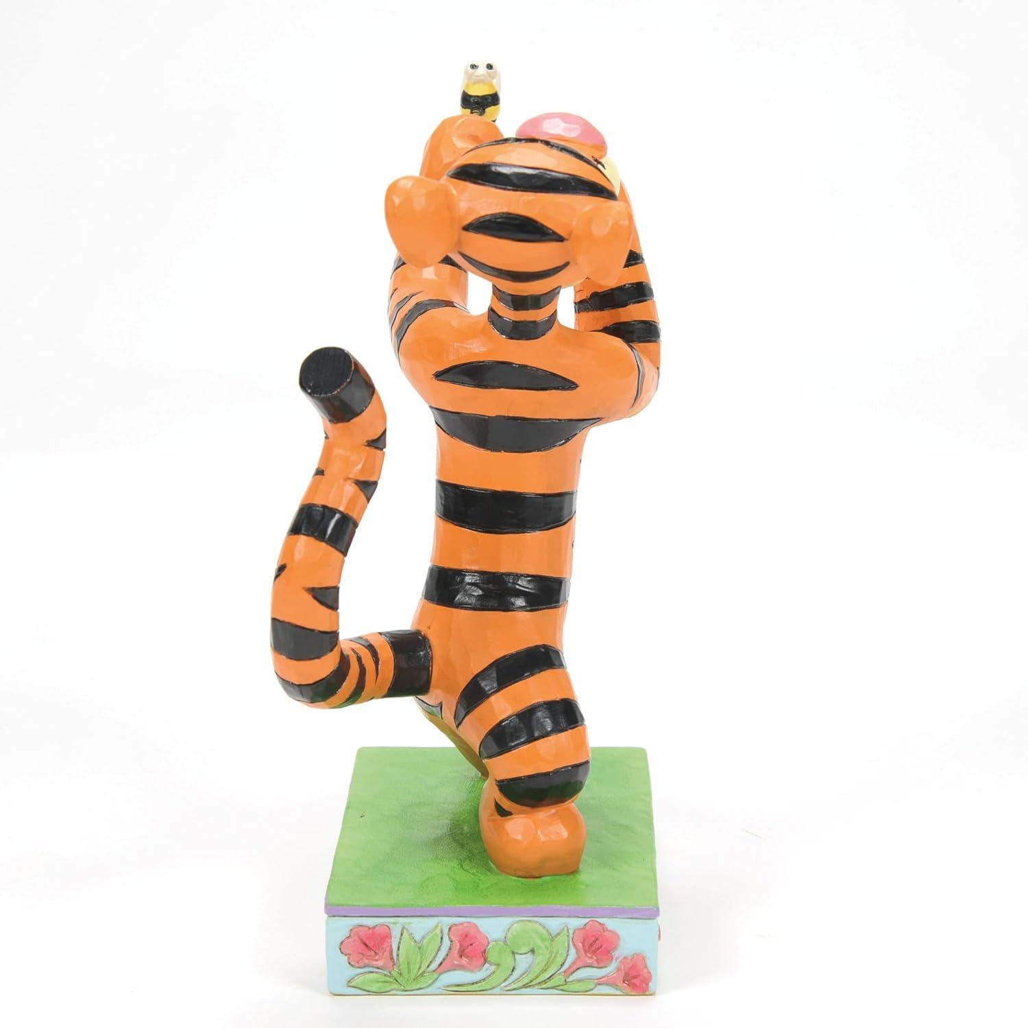Jim Shore Disney Traditions Jim Shore Winnie the Pooh Tigger Fighting Bee Figurine 5.5in H
