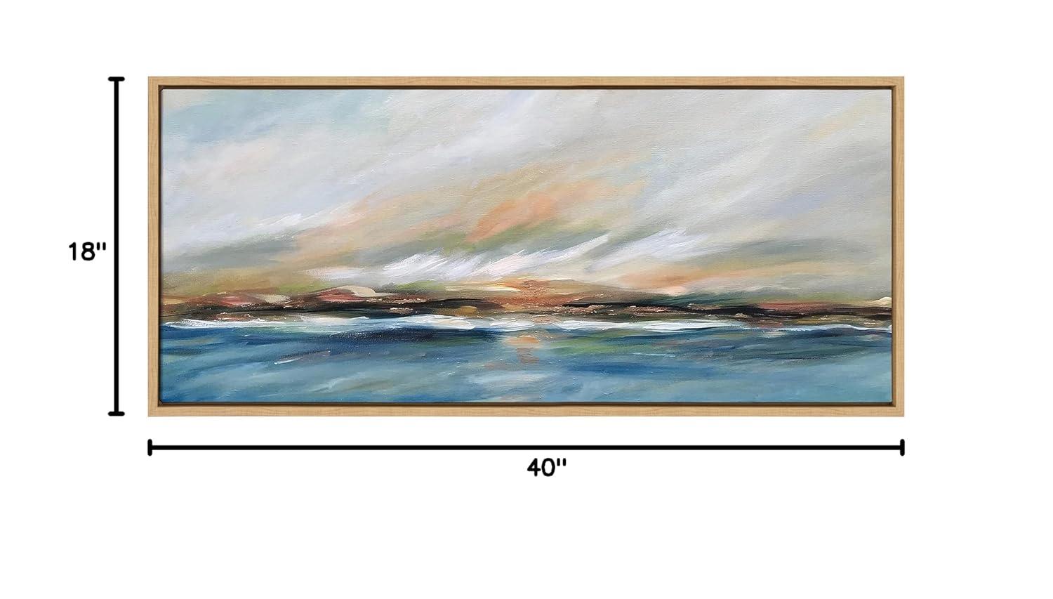18" x 40" Sylvie Sunday Morning Framed Canvas by Mary Sparrow Natural - Kate & Laurel All Things Decor