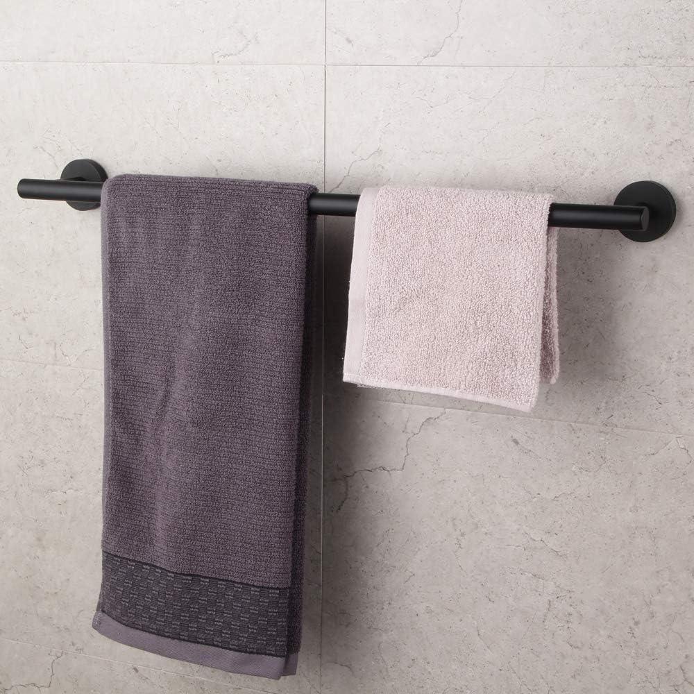 Matte Black 33" Stainless Steel Wall Mounted Towel Bar