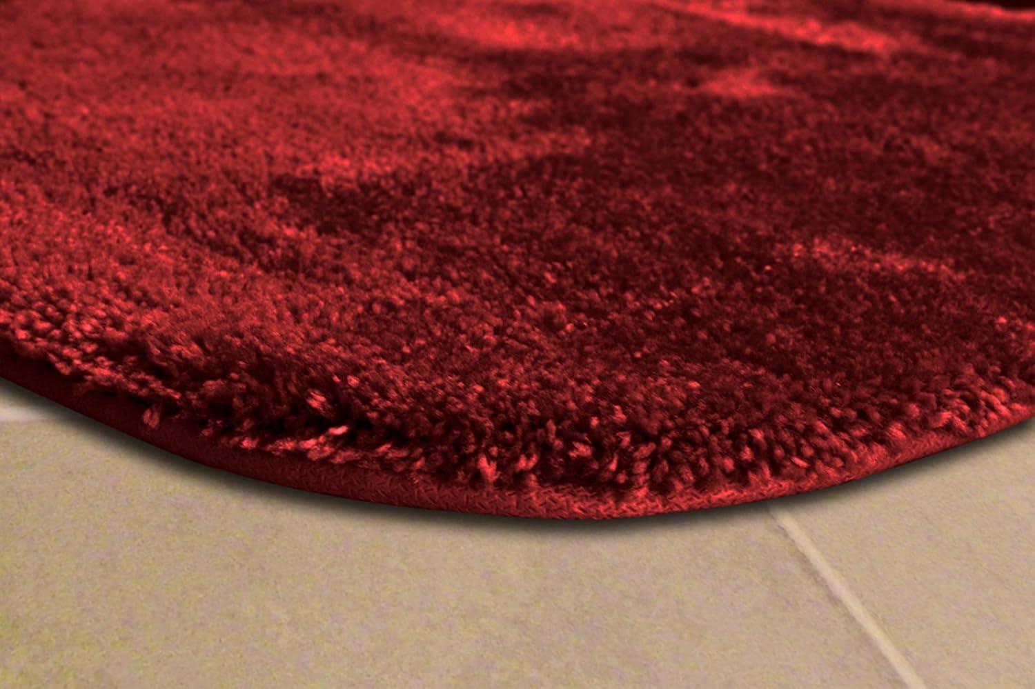 Garland Rug 3pc Finest Luxury Ultra Plush Washable Nylon Bath Rug Set Red : Microfiber, Machine Washable, Non-Slip Backing