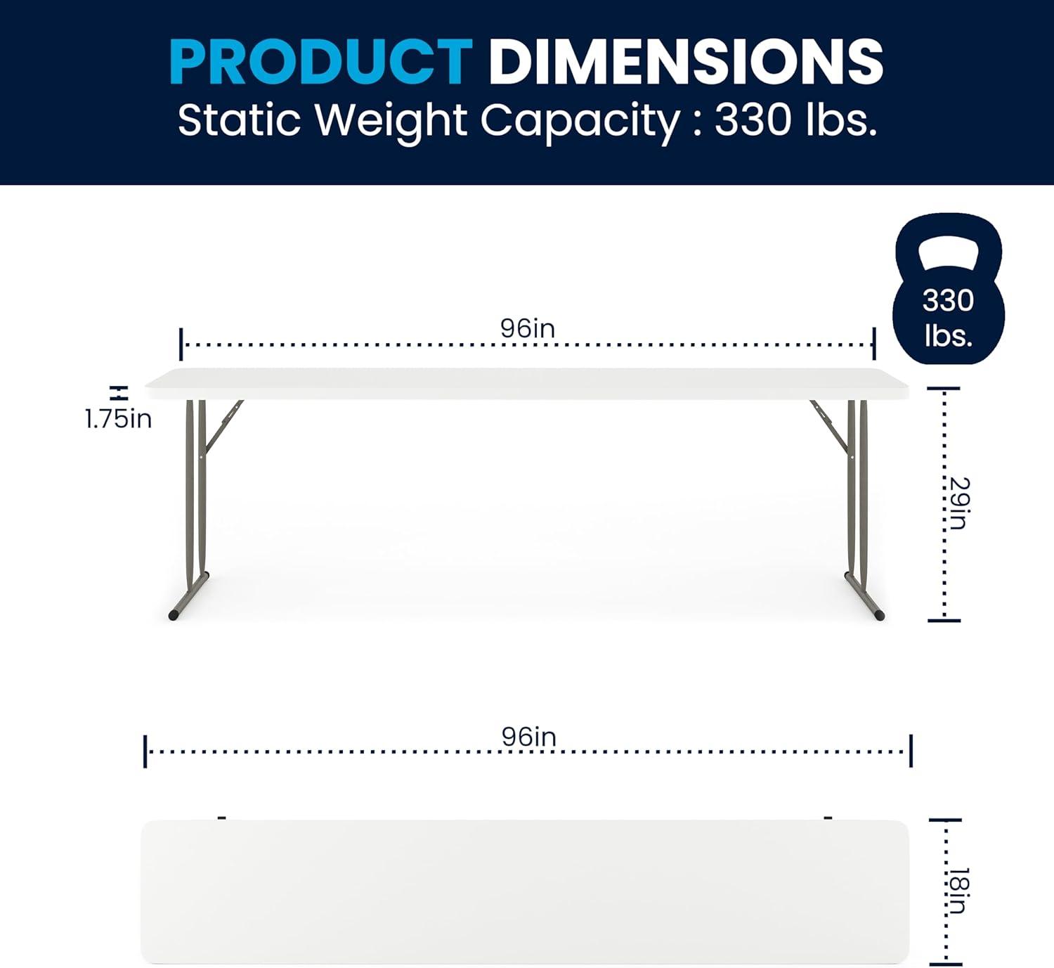 Noah Rectangular Plastic Folding Training and Event Table