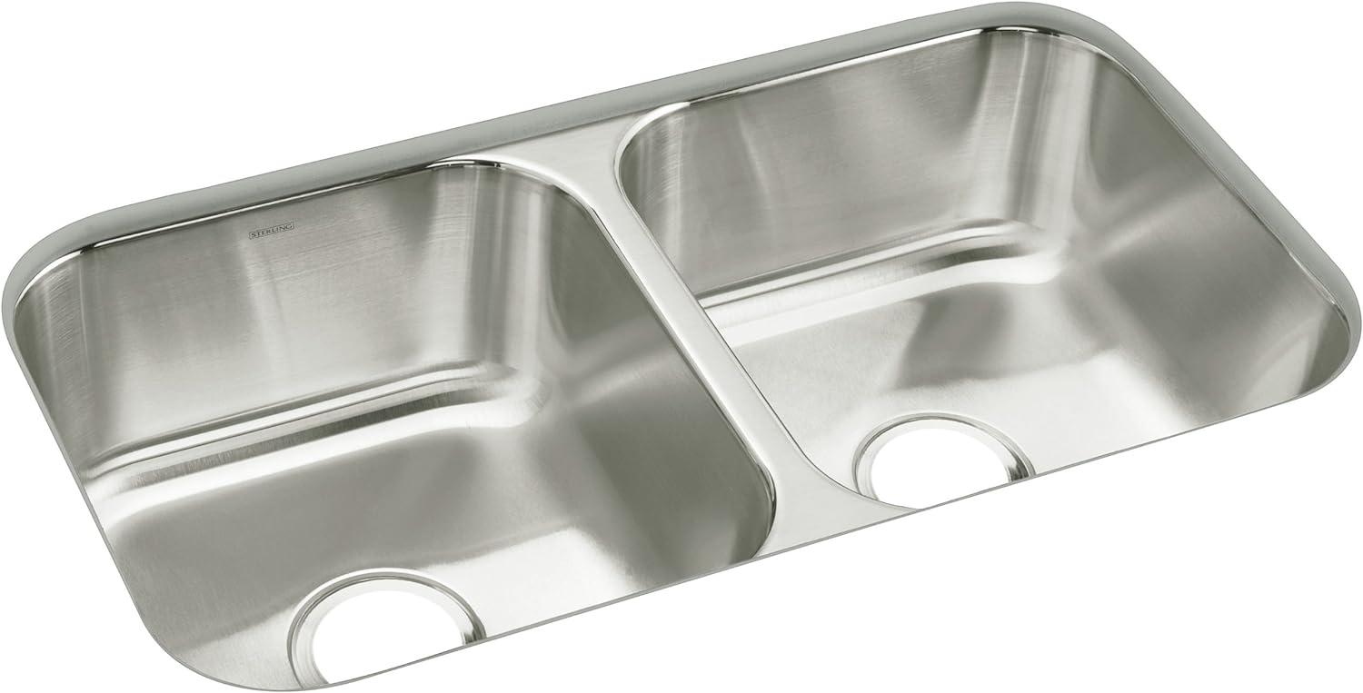 McAllister 32'' Stainless Steel Double Bowl Drop-In Kitchen Sink