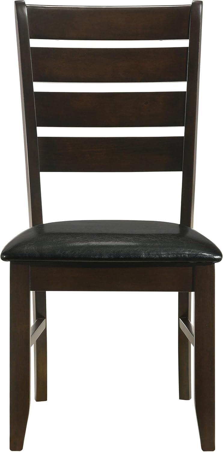 Ladder Back Side Chairs Cappuccino And Black (set Of 2) (Set of 2)