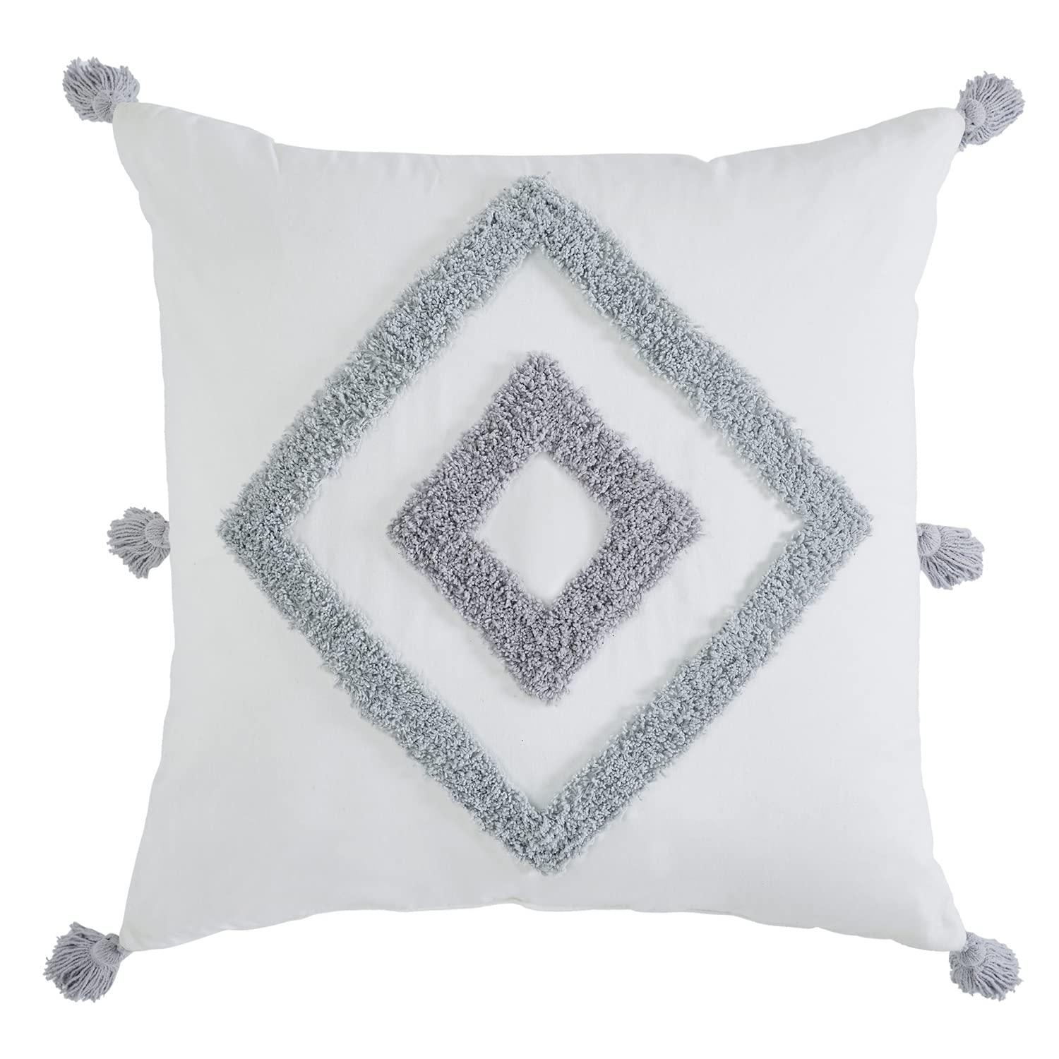 VCNY Tufted 20" x 20" Boho Diamond Cotton Decorative Pillow