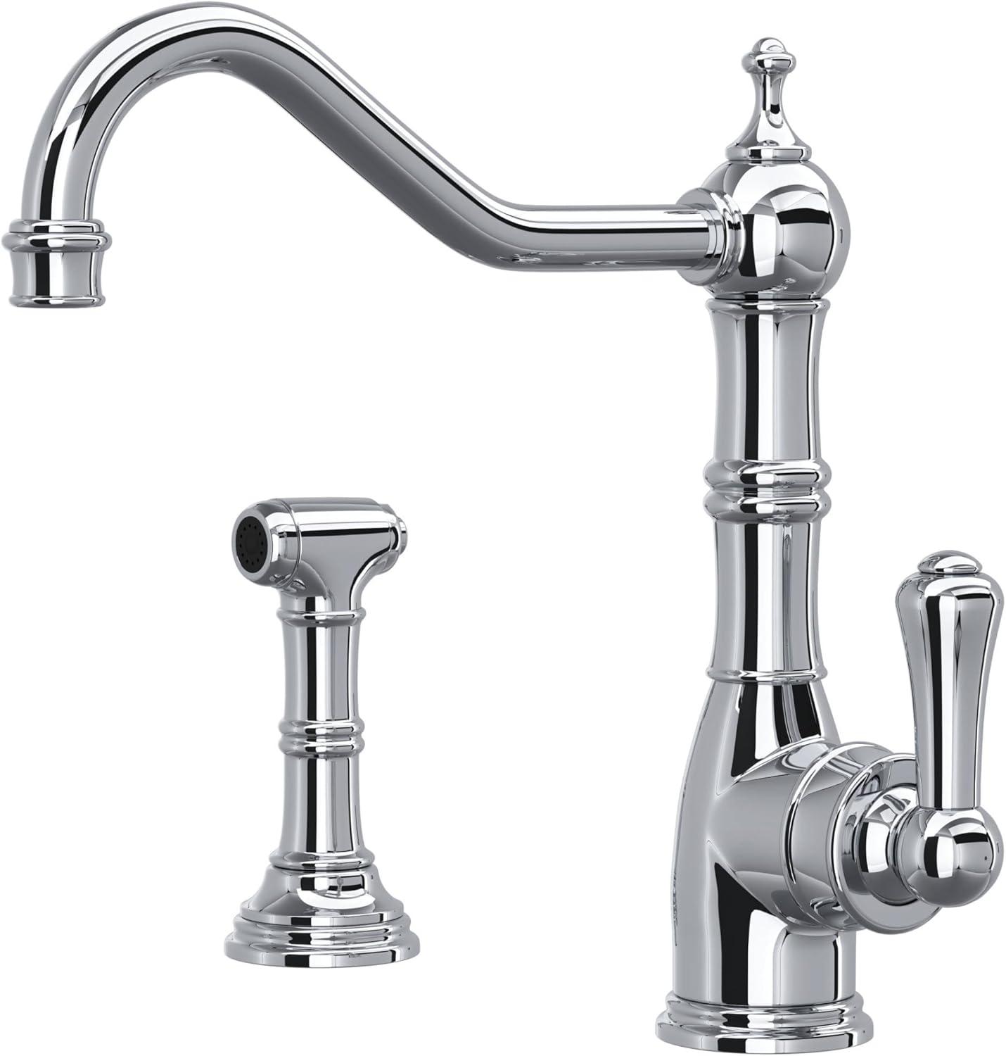 Edwardian Single Handle Kitchen Faucet with Side Spray