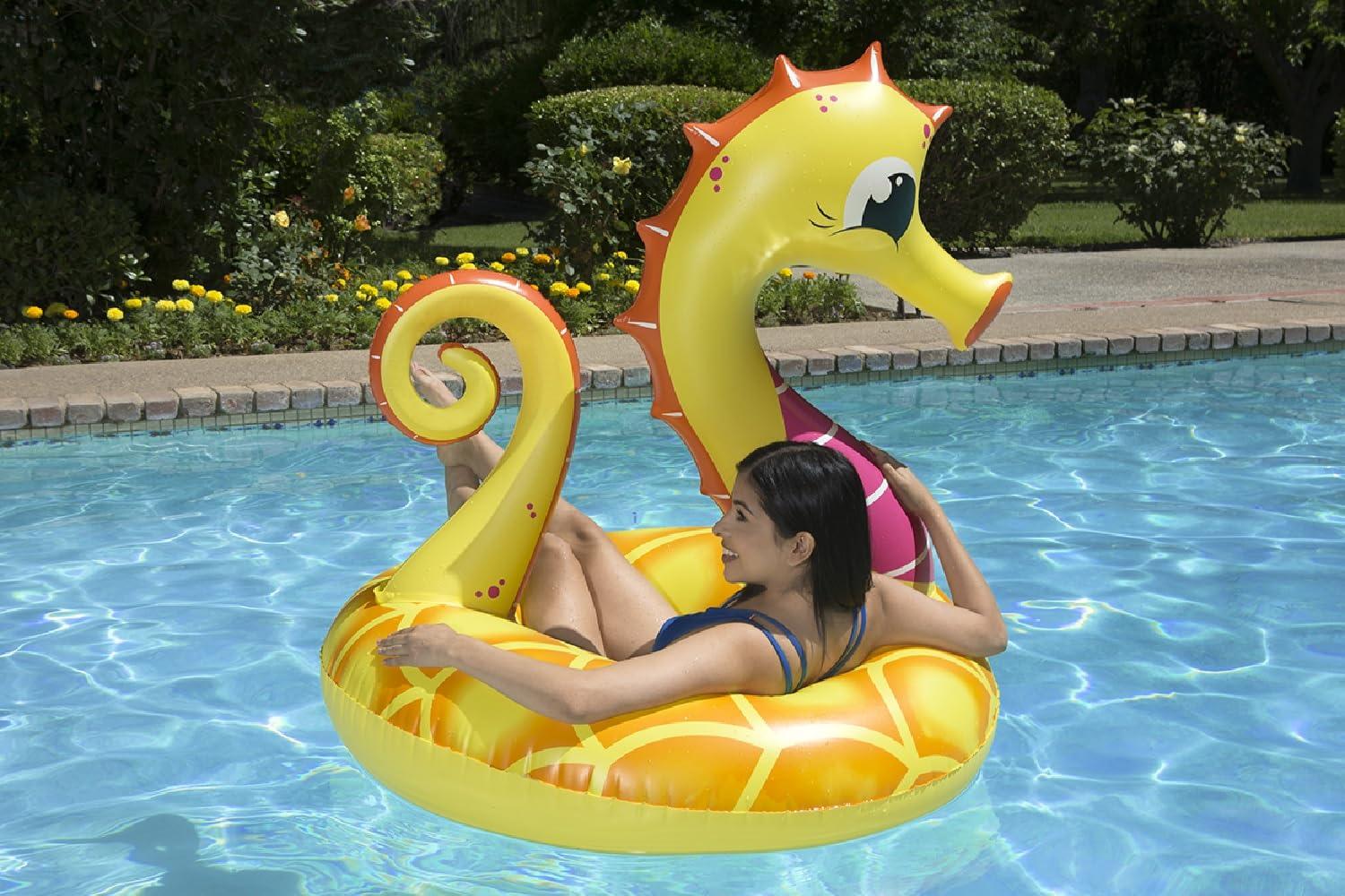 Poolmaster 48" Yellow Seahorse Tube