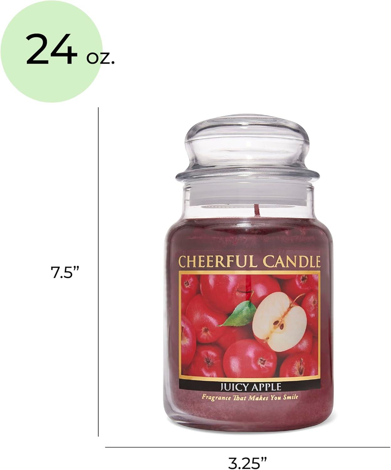 Juicy Apple Scented 24 oz Glass Jar Candle with Lid