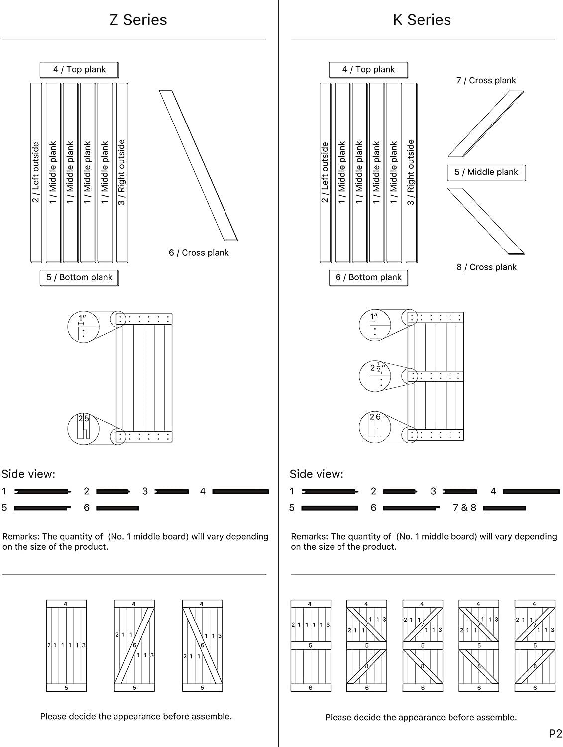 Coast Sequoia Inc Coast Sequoia 36in x 84in K Series Pine Wood Sliding Barn Door With Hardware Kit Dark Walnut