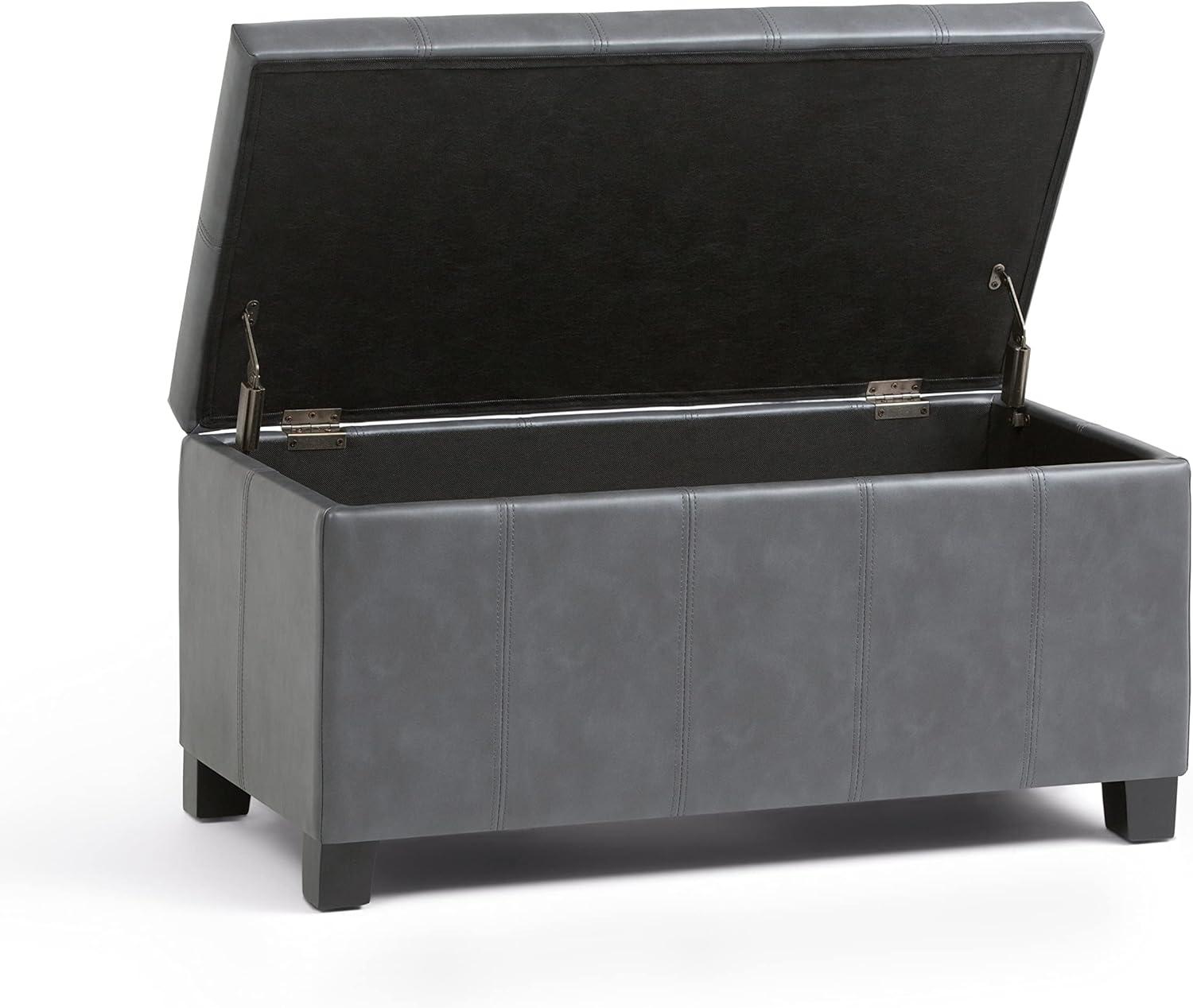 Dover Faux Leather Ottoman