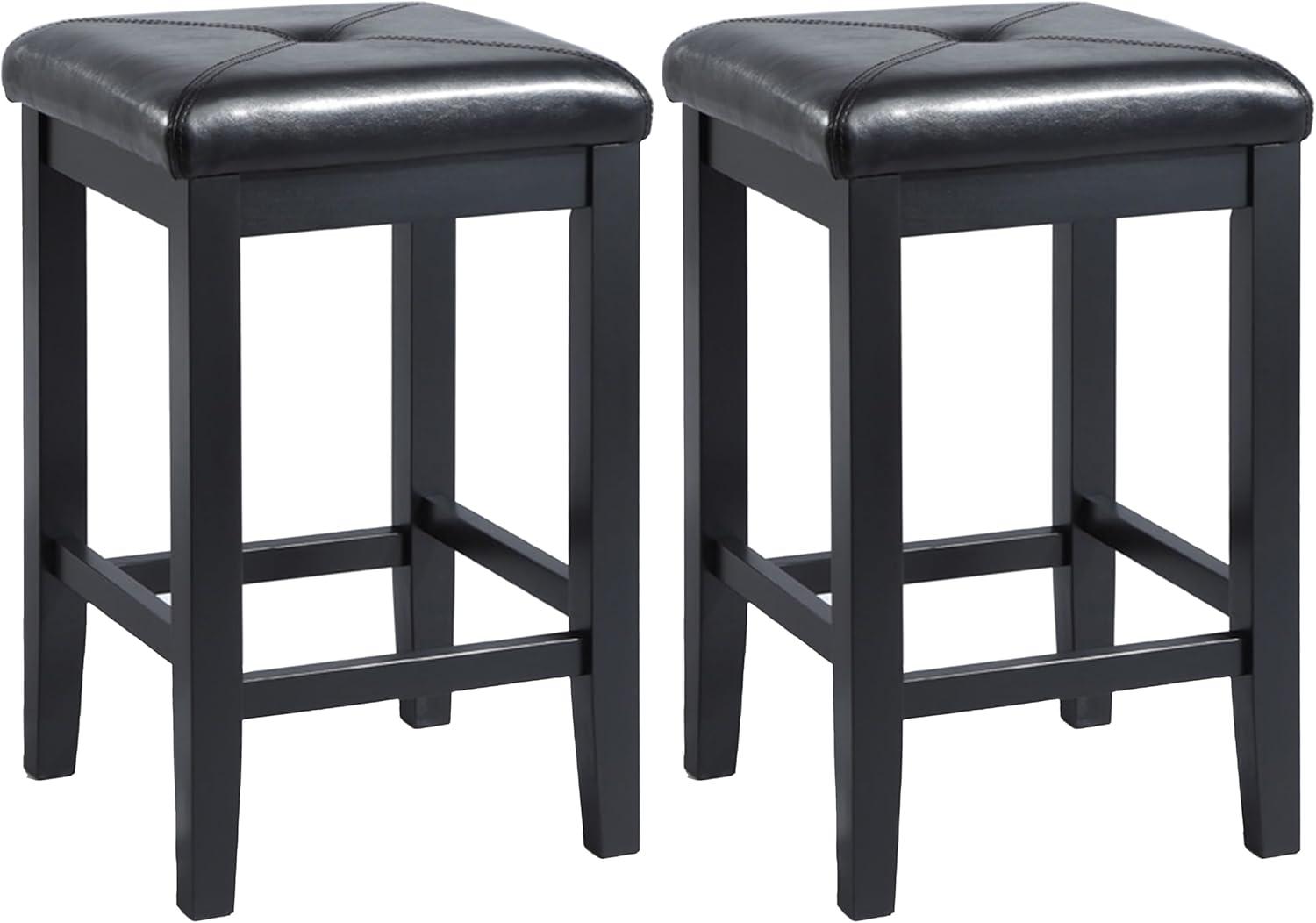 Set of 2 24" Square Counter Height Barstools - Crosley