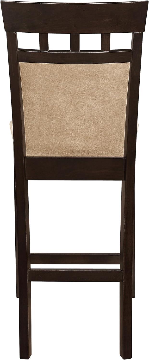 Coaster Upholstered Microfiber Counter Height Stools in Tan