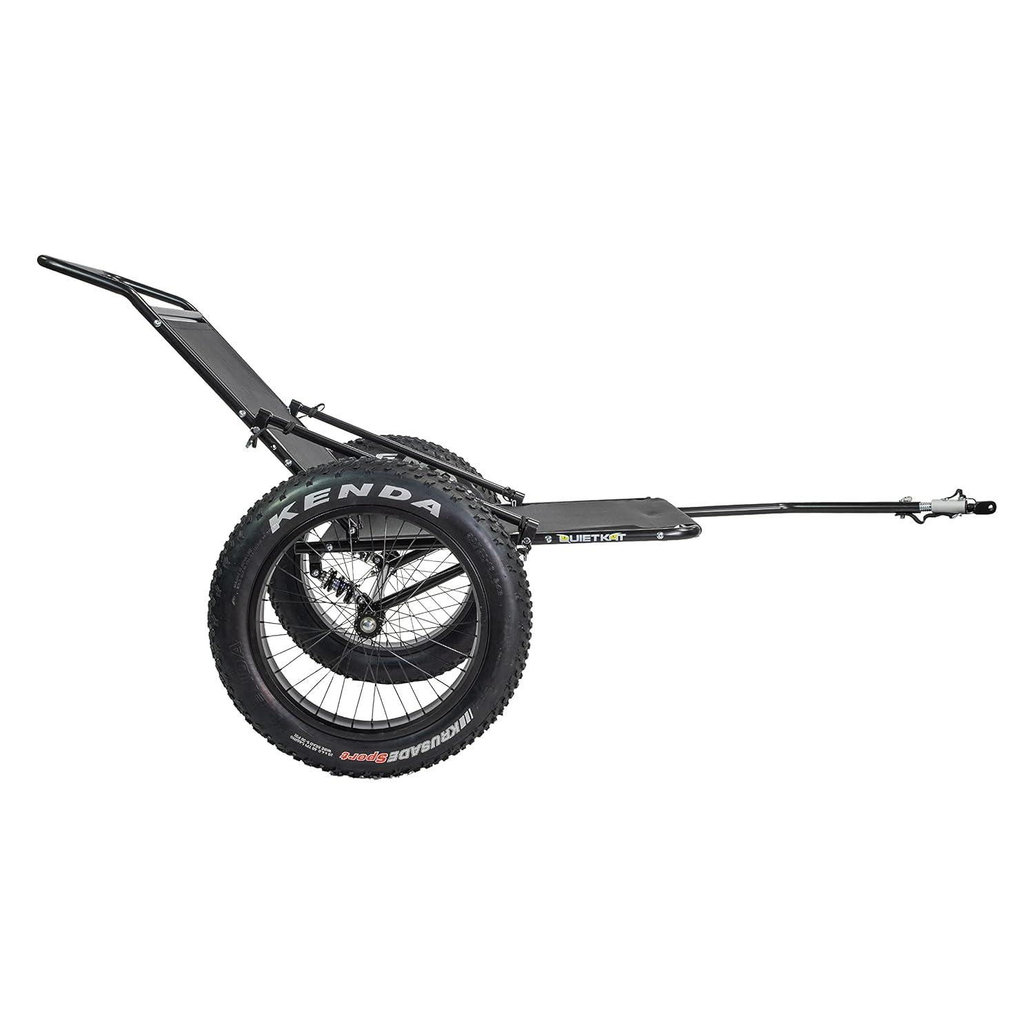 QuietKat Two-Wheel Bicycle Cargo Trailer, Black