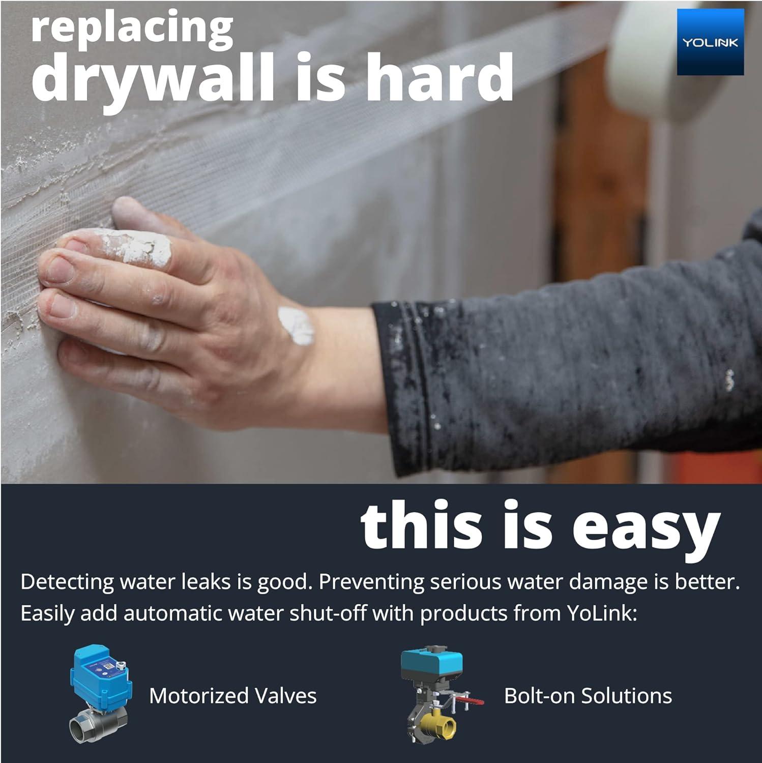 YoLink Smart Home Starter Kit: Hub & 2-Pack Water Leak Sensor 1, LoRa Up to 1/4 Mile Open-Air Range, SMS/Text, Email & Push Notifications, w/Alexa, IFTTT, Home Assistant