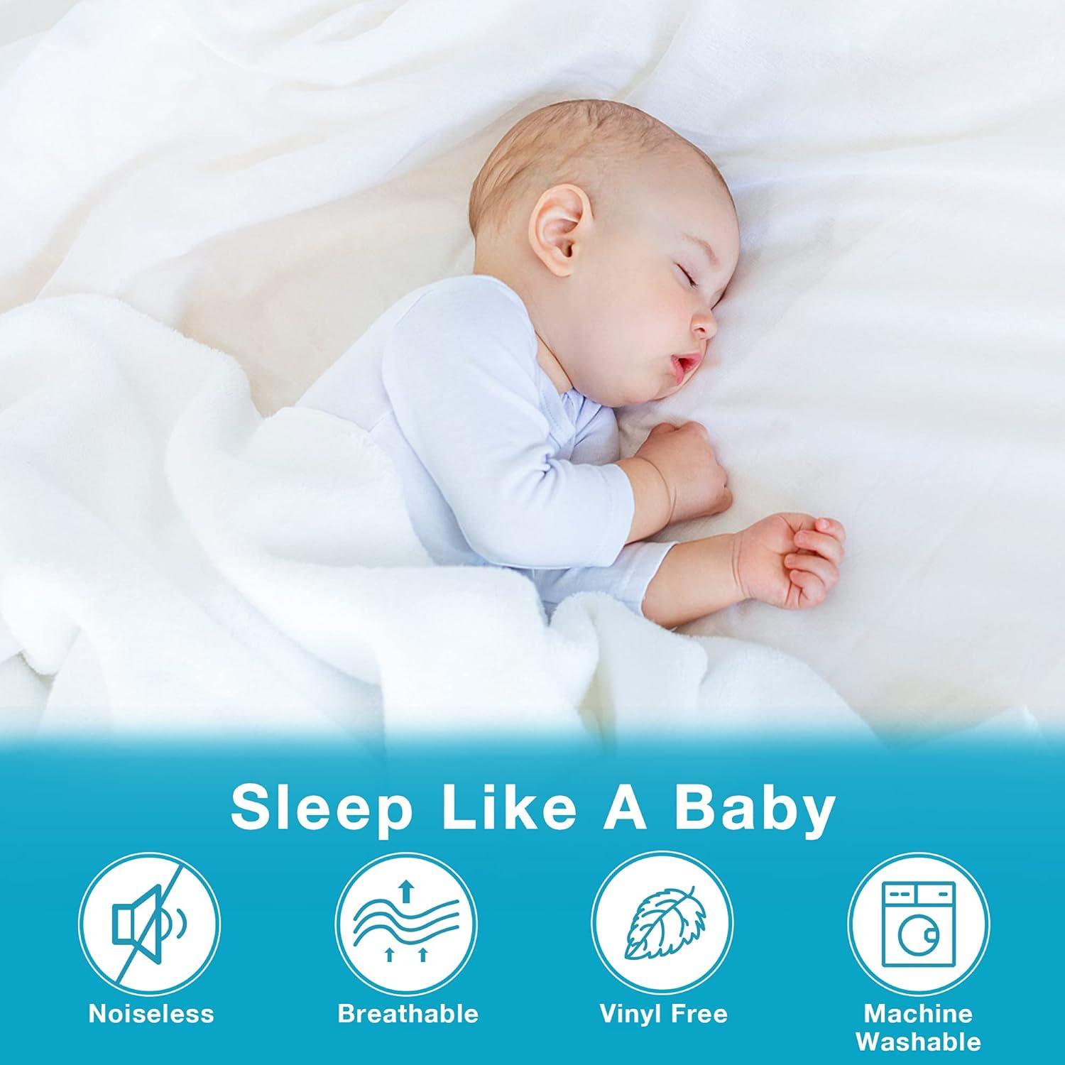 2 Pack Waterproof Mattress Protector, Twin Size Mattress Pad with Deep Pocket Fitted Up to 6-15 inches, Soft Noiseless Single Bed Mattress Cover for Bedroom, Dorm Room