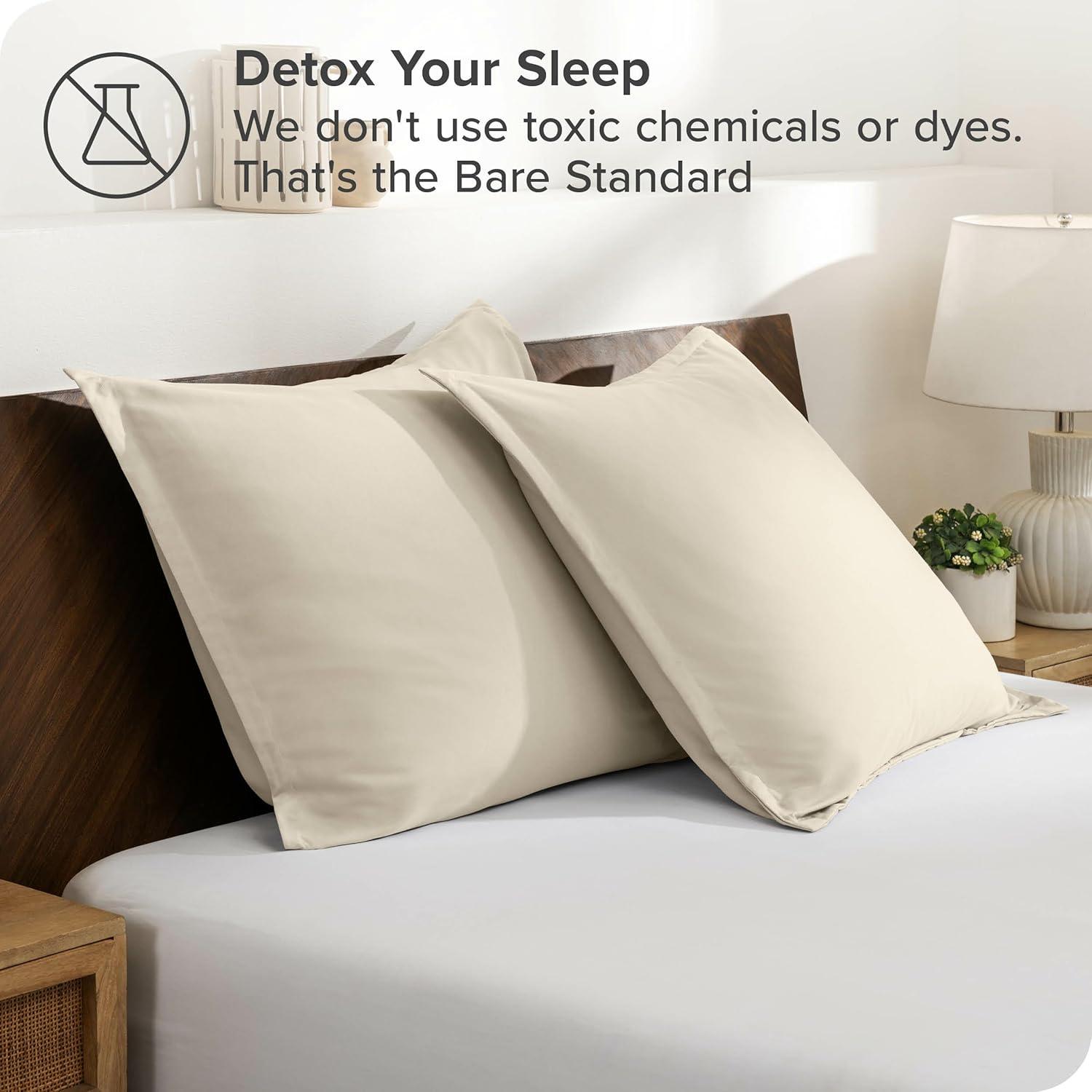 Solid Microfiber Pillow Sham Set by Bare Home