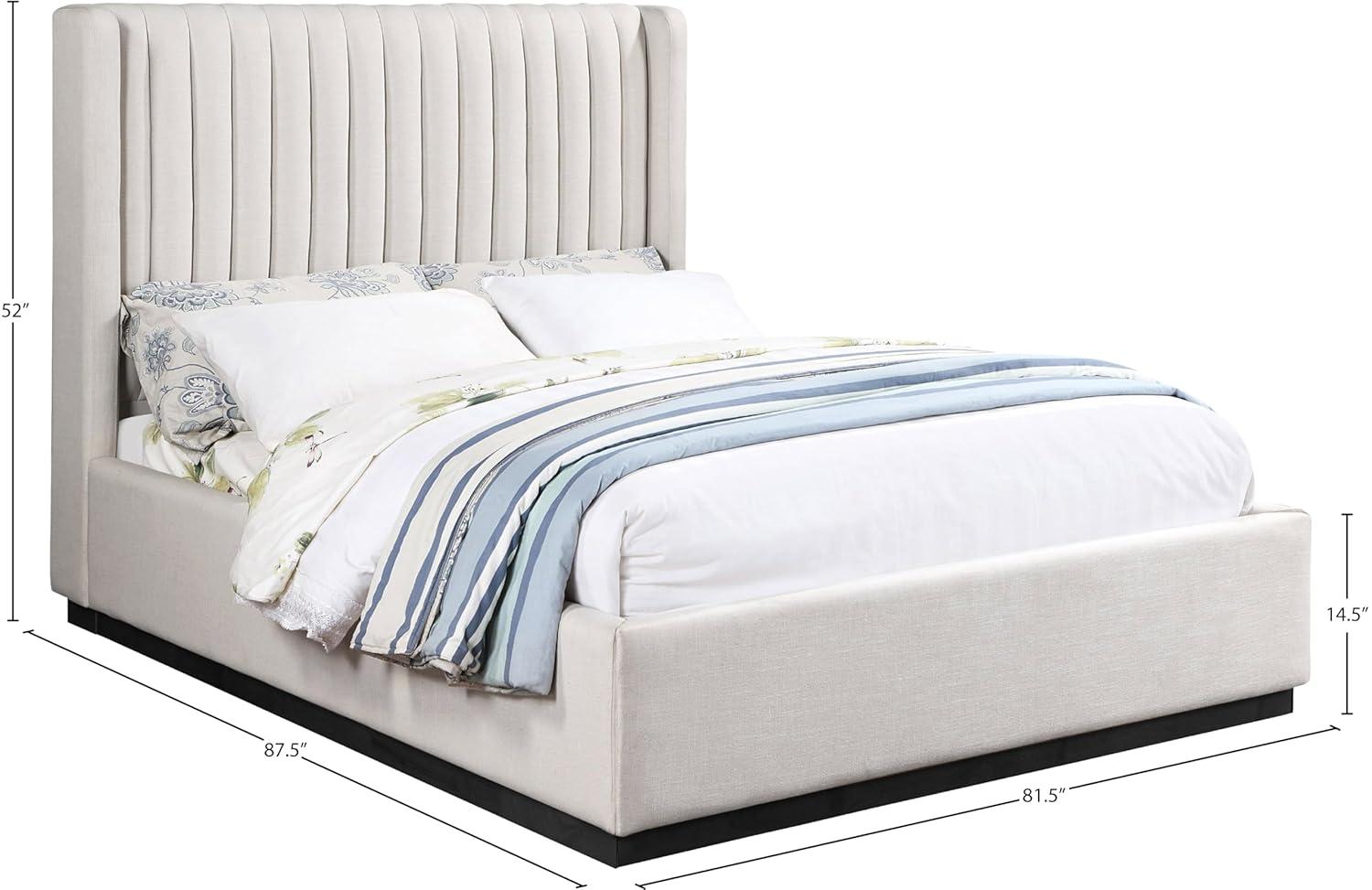 Chamblis Upholstered Wingback Bed