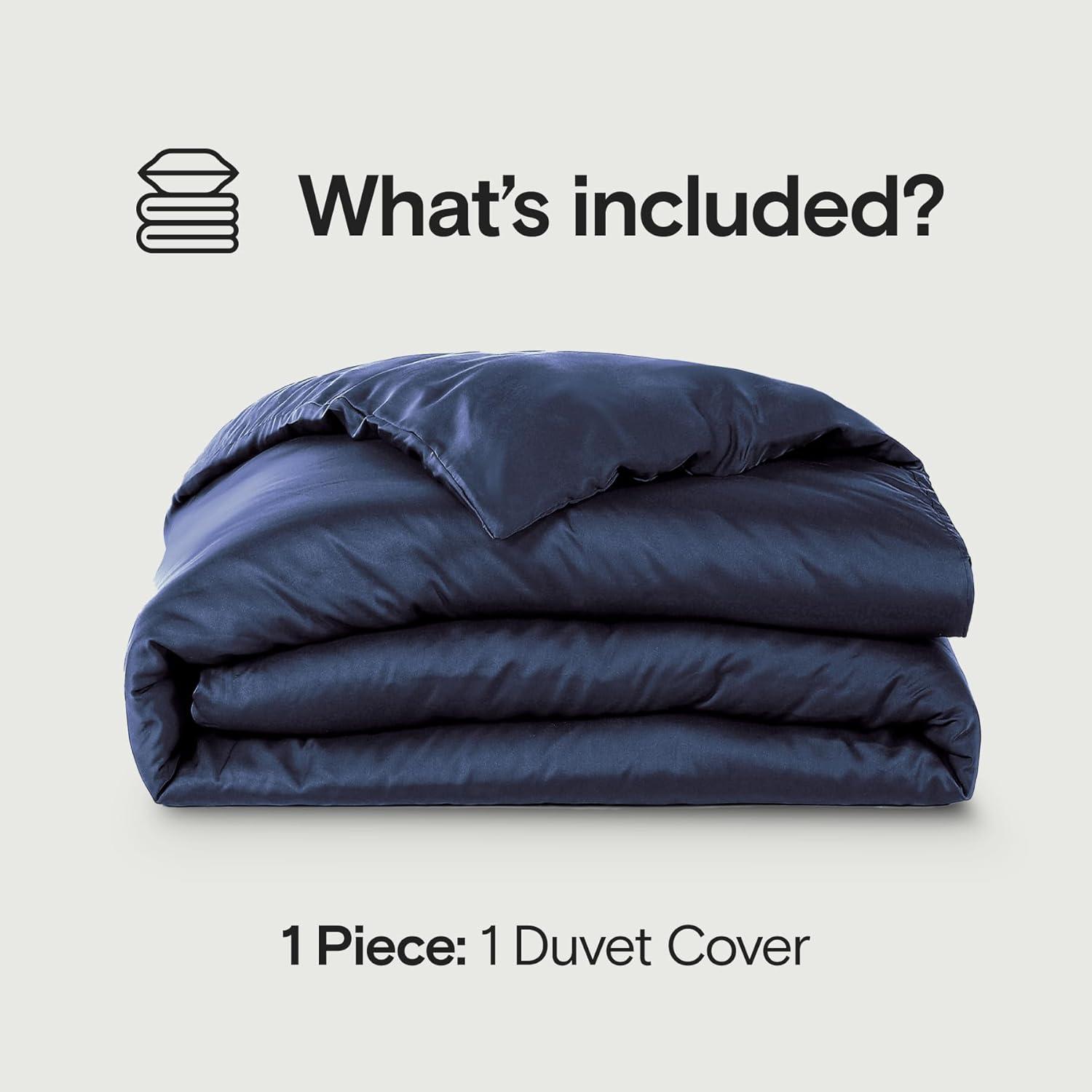 SIJO AiryWeight Tencel Duvet Cover, 100% Lyocell Derived from Eucalyptus, Buttery Soft, Best Cooling Sheets by Architectural Digest (Sapphire, Full/Queen 90"x90")
